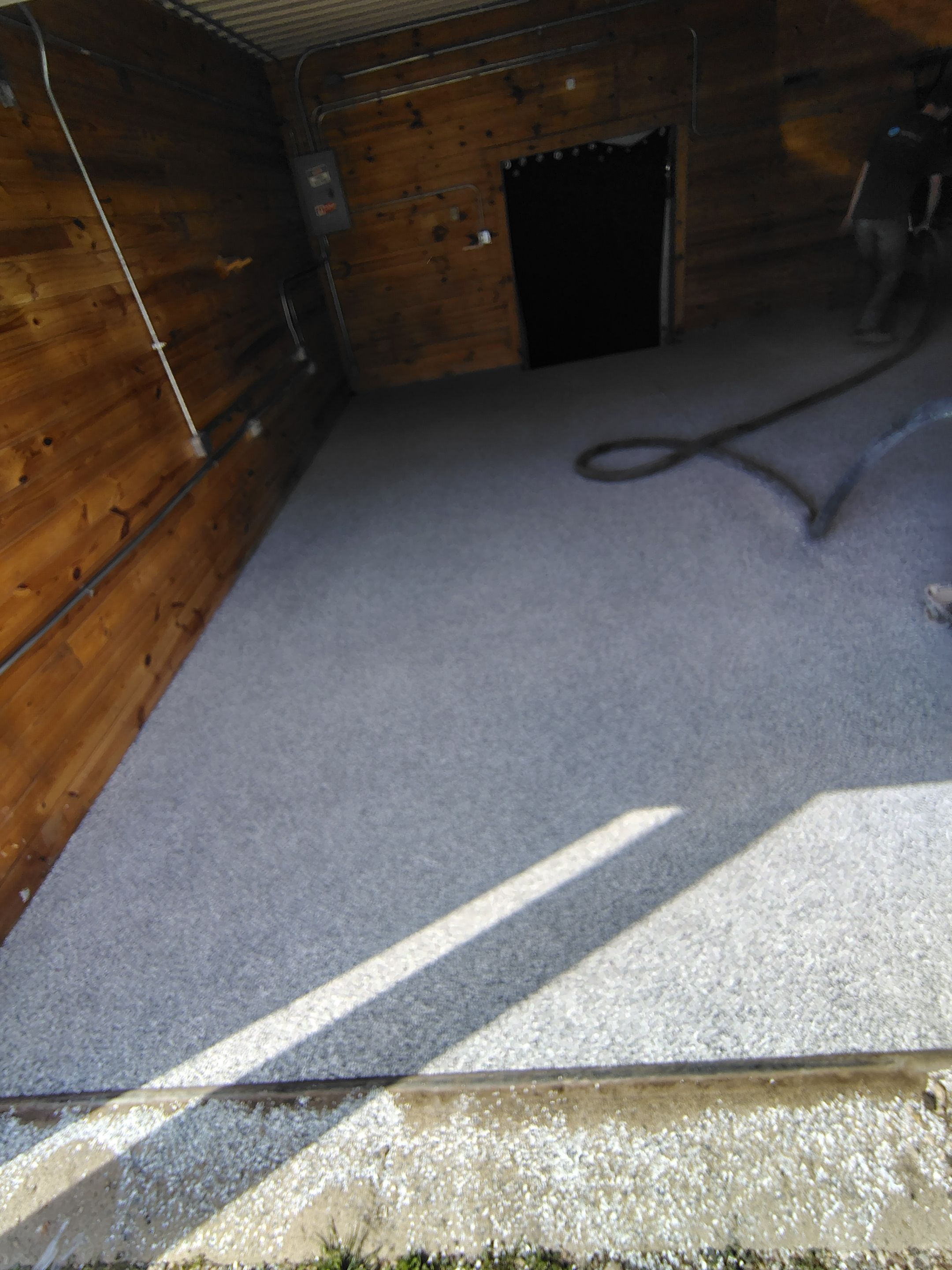 Commercial Epoxy Flake Floor Coating in Emmetsburg, Iowa by Select Painting, Coatings & Garage Cabinets