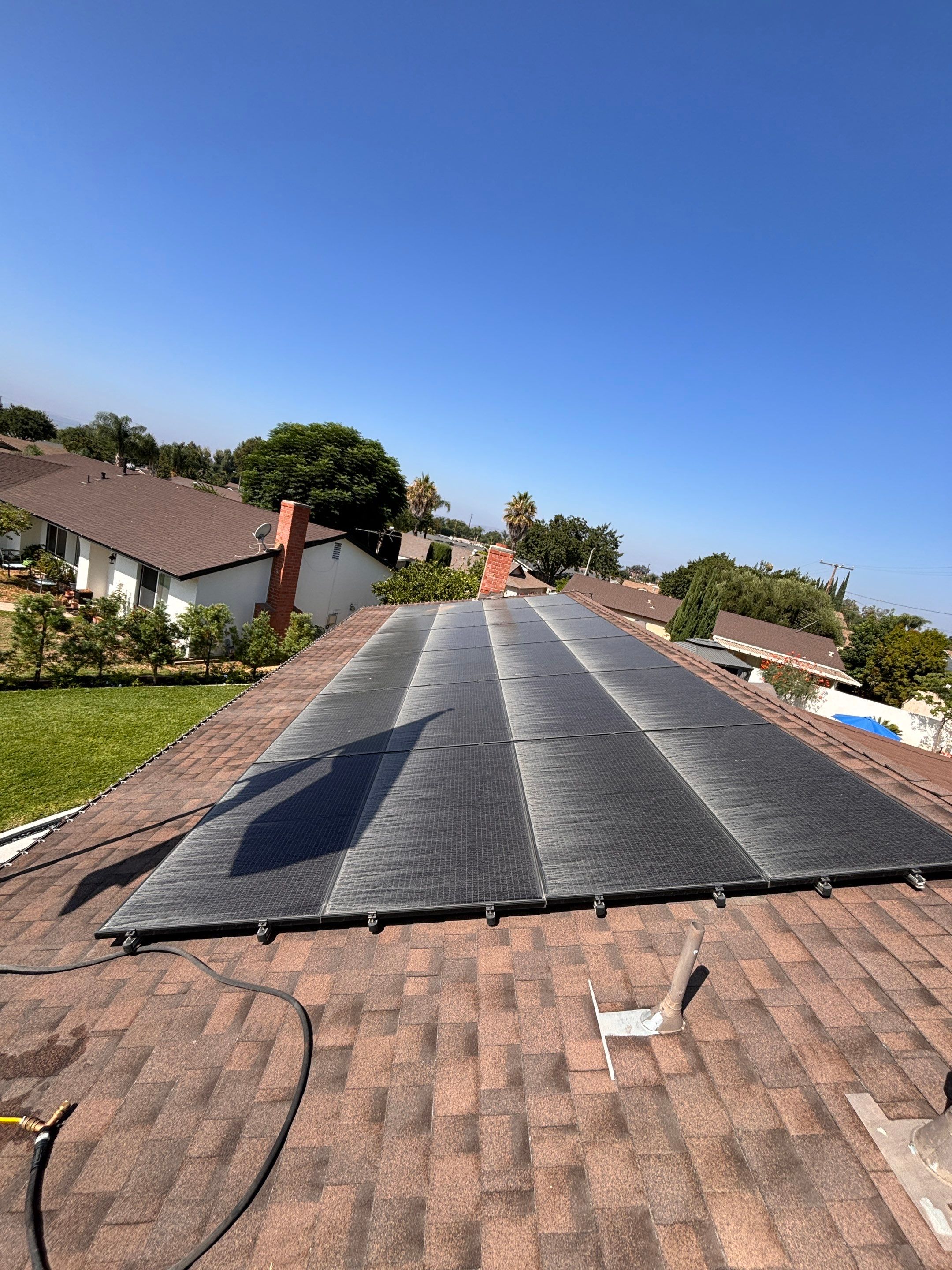 Residential Solar Panel Cleaning in Chino California by Palm Coast Solar Cleaning