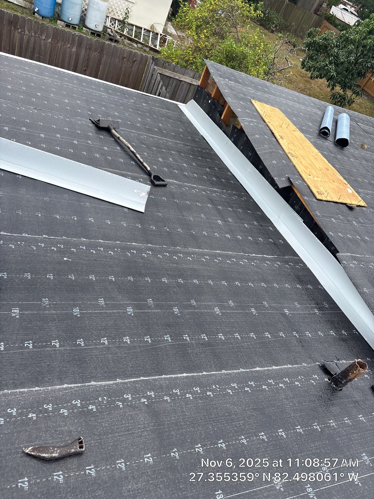 Added Stucco wall and painted by Legacy Roofing SRQ