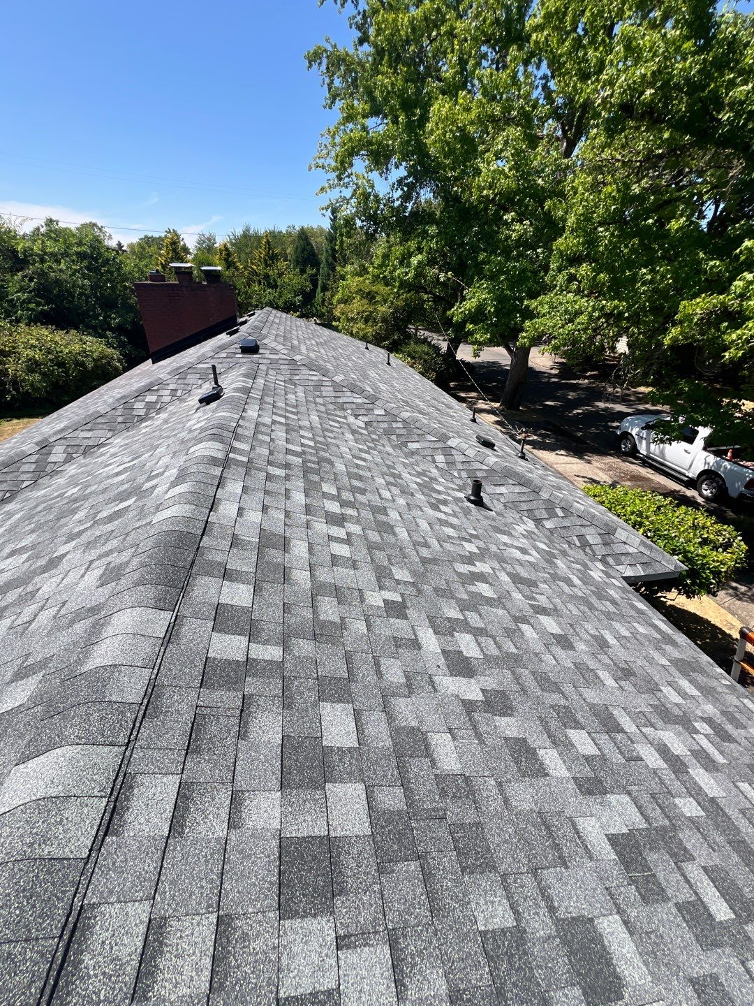 Residential Roofing Installation using IKO Dynasty (Color: Summit Grey) by Orezona Building & Roofing Company, Inc.