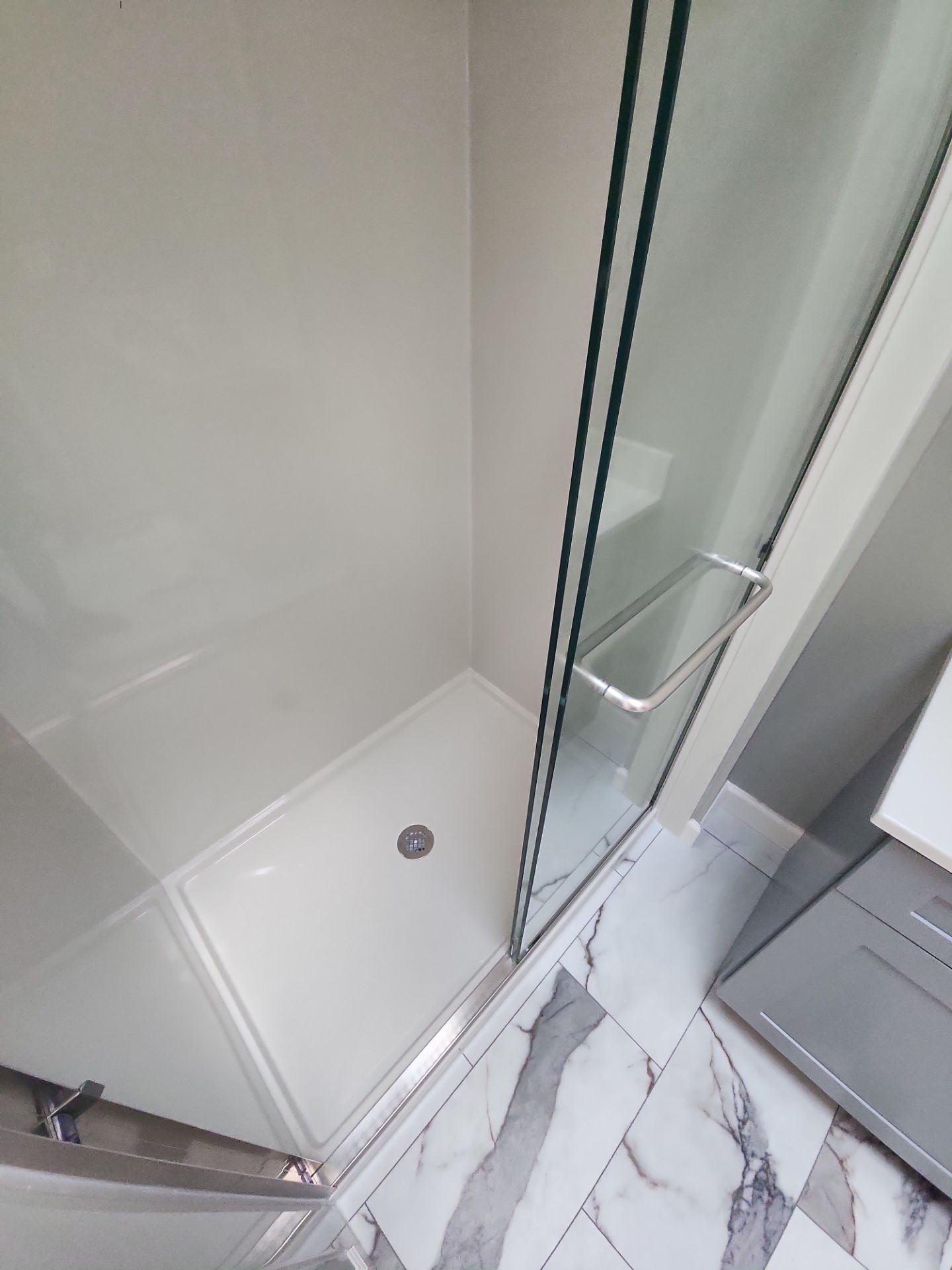 Bathroom Remodel using Shower Base by The Shower Company
