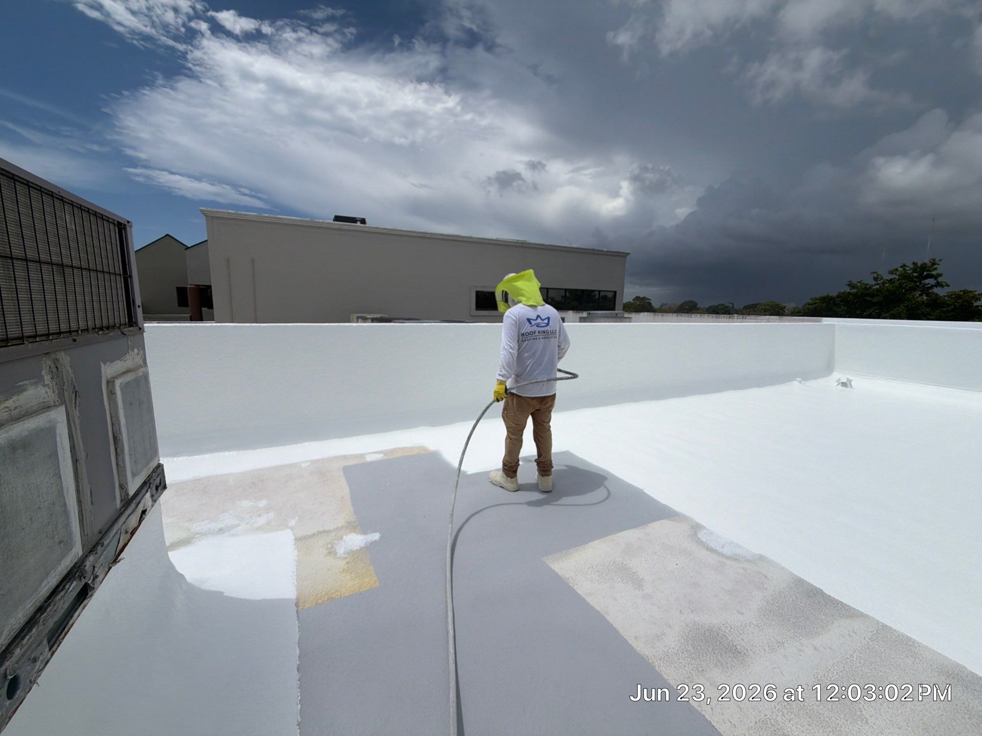 Commercial Flat Roof Restoration and Elastomeric Waterproofing in Delray Beach by Roof King LLC