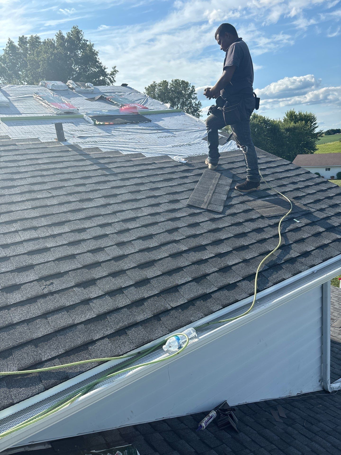 Residential Roofing Installation using Timberline UHDZ Shingles - Pewter Gray by RoofX 