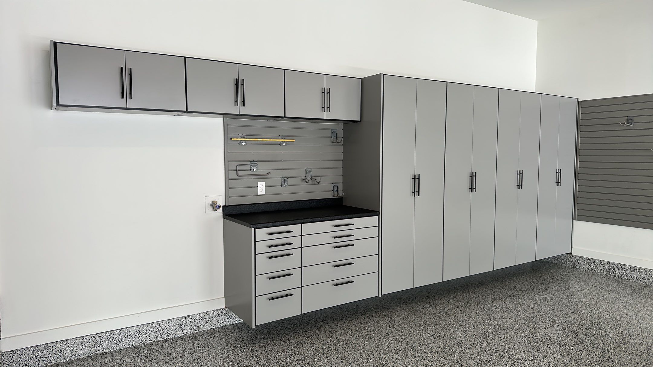 Jeanne E. transformed her garage with cabinets and a Banner Garage Floor by Banner Garage