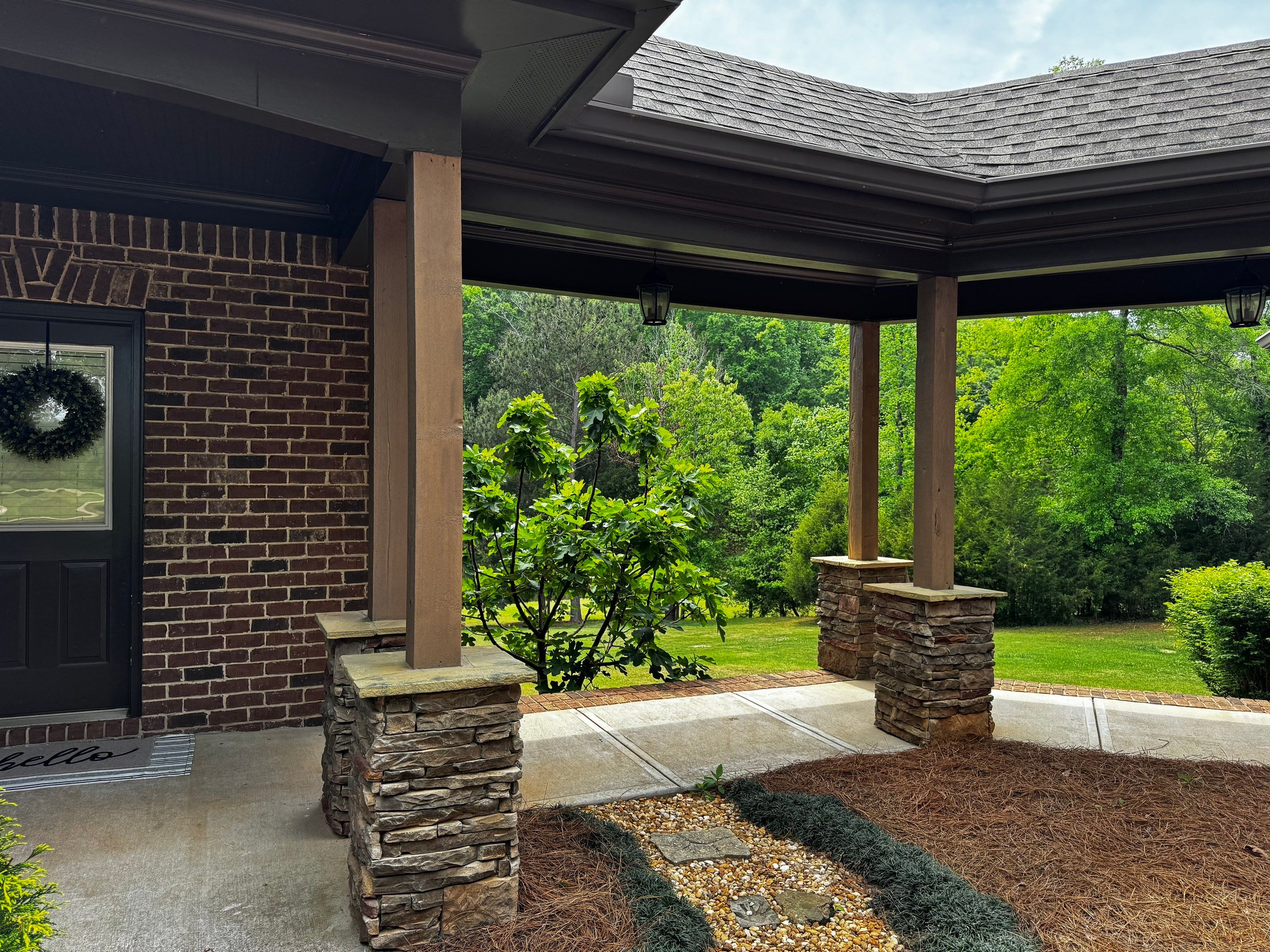 A-Frame Accents & Posts: Staining Project by PGP Surface Solutions, LLC