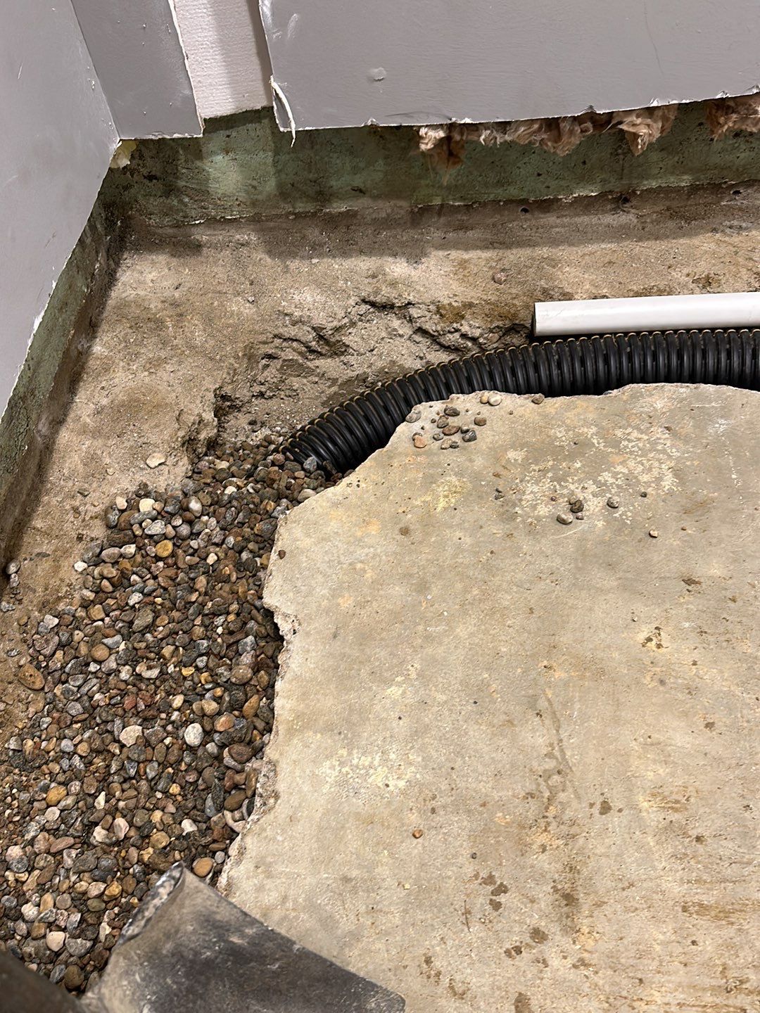 Interior Drain Tile in St. Louis Park by Waterproofing Northeast
