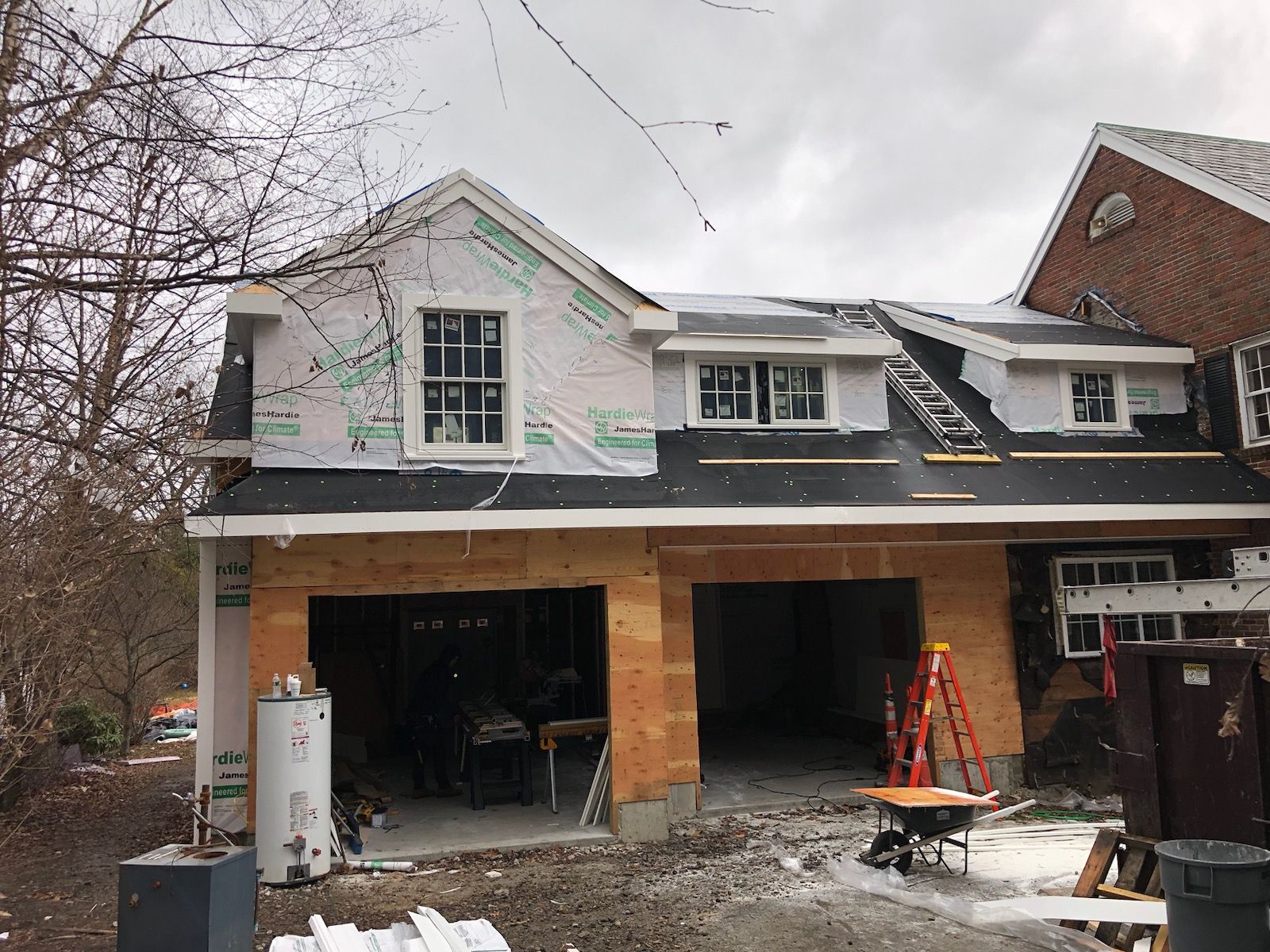 Siding on new construction in Brookline, MA by UBrothers Construction