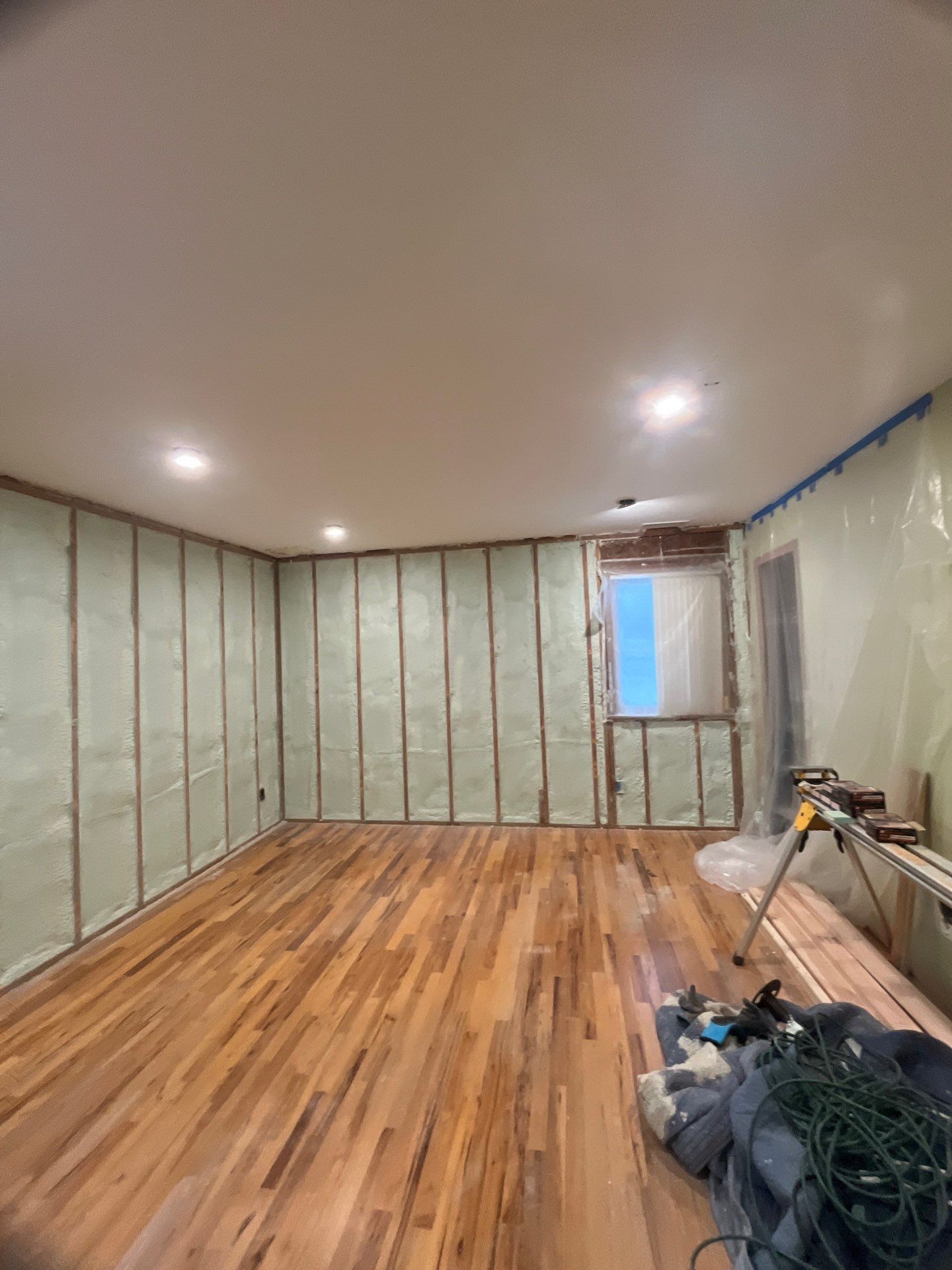 Exterior Walls Using Closed-Cell Spray Foam by NYS Foam & Energy