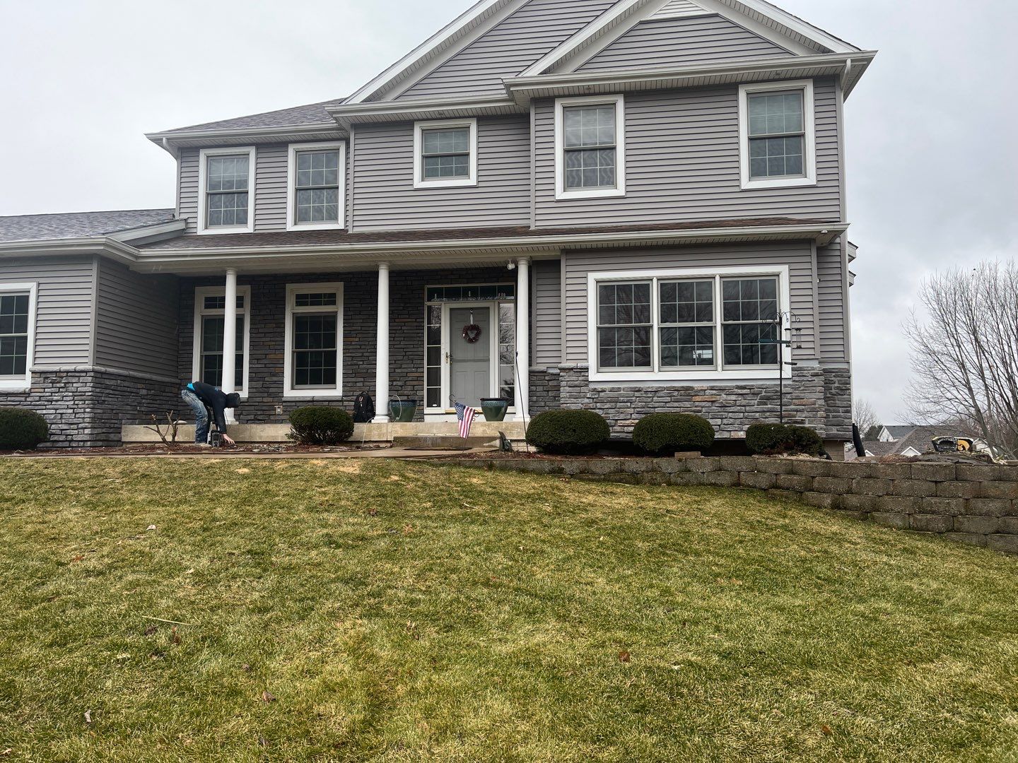 Masonry Veneer Stone Installation by ACE Waterproofing & Basement Solutions