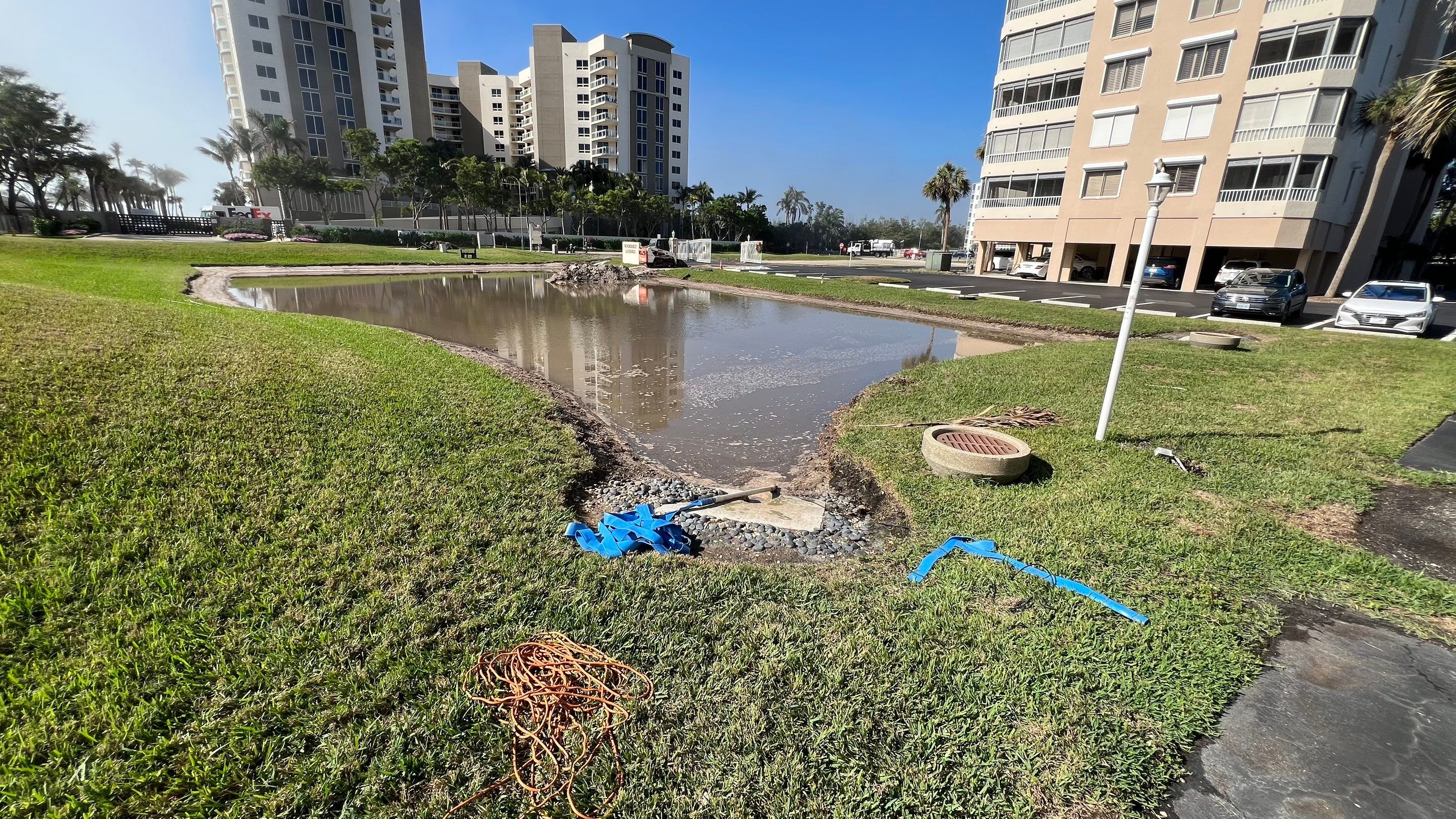 Condo Storm Water System Cleaning and Maintenance From Hurricane Ian by APS Power & Water