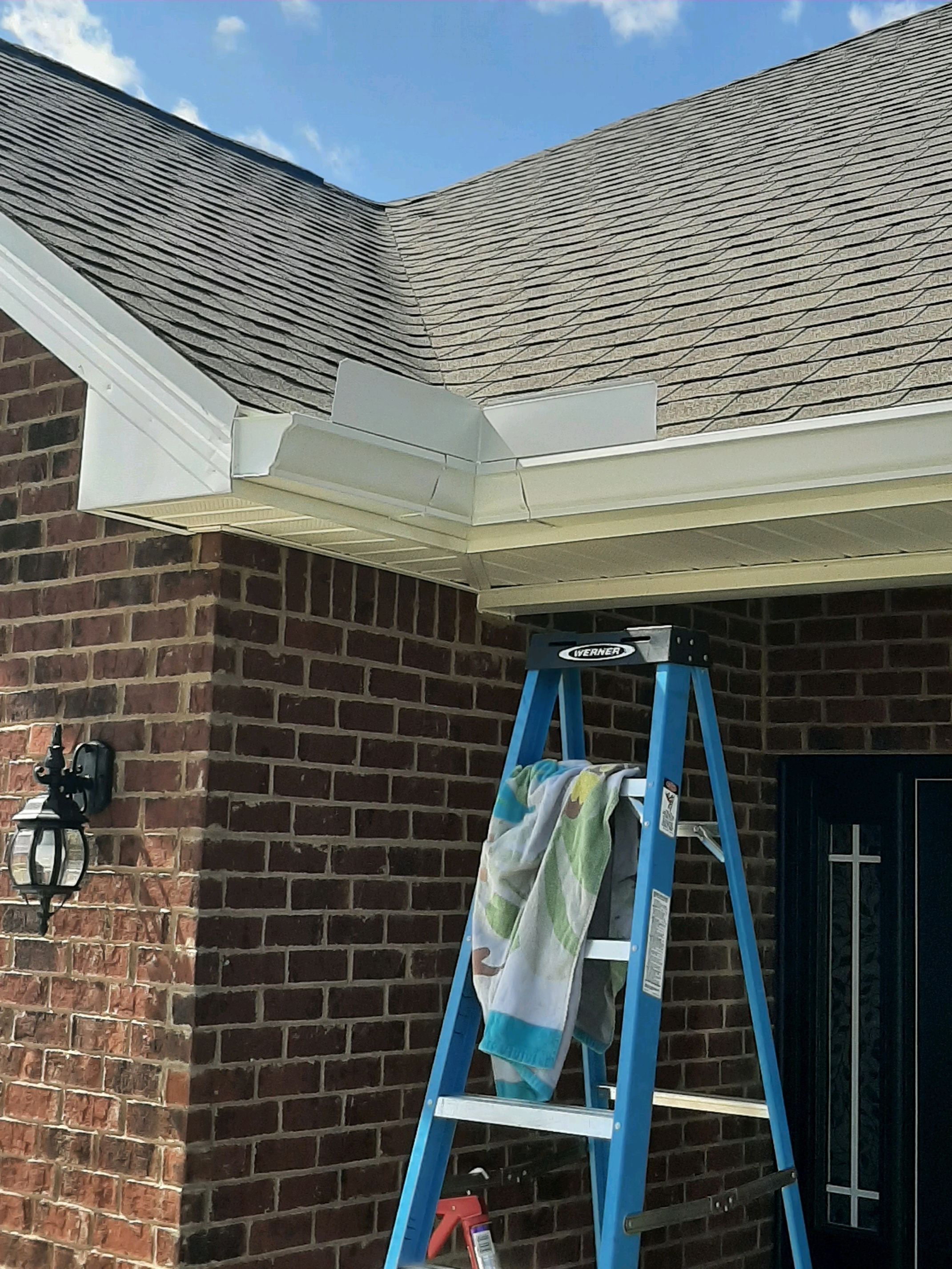 Seamless Gutter Installation using White K-Style Gutters by Gutter Professors