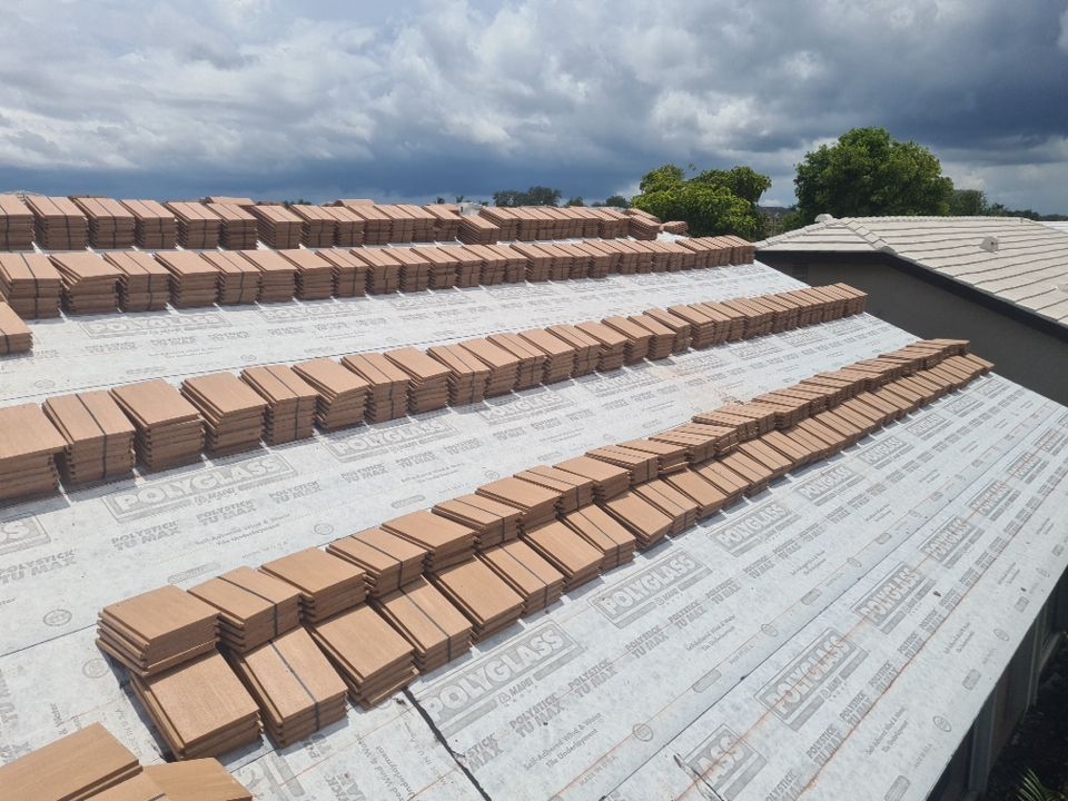 Residential Roofing Installation using Eagle Roofing Tile by BLUES BROTHERS ROOFING