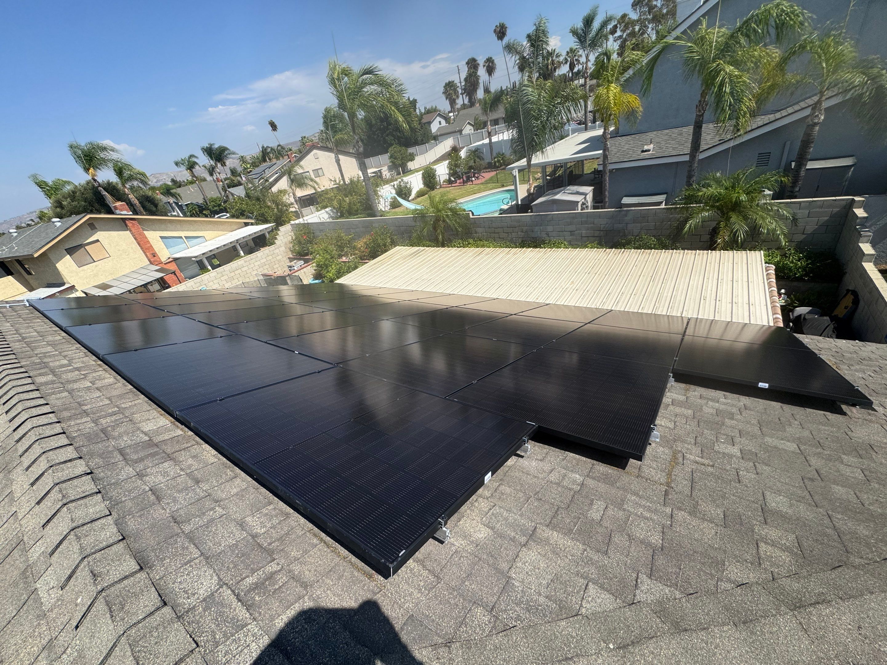 Residential Solar Array and Dual Tesla Powerwall Storage in Corona by VIBE SOLAR