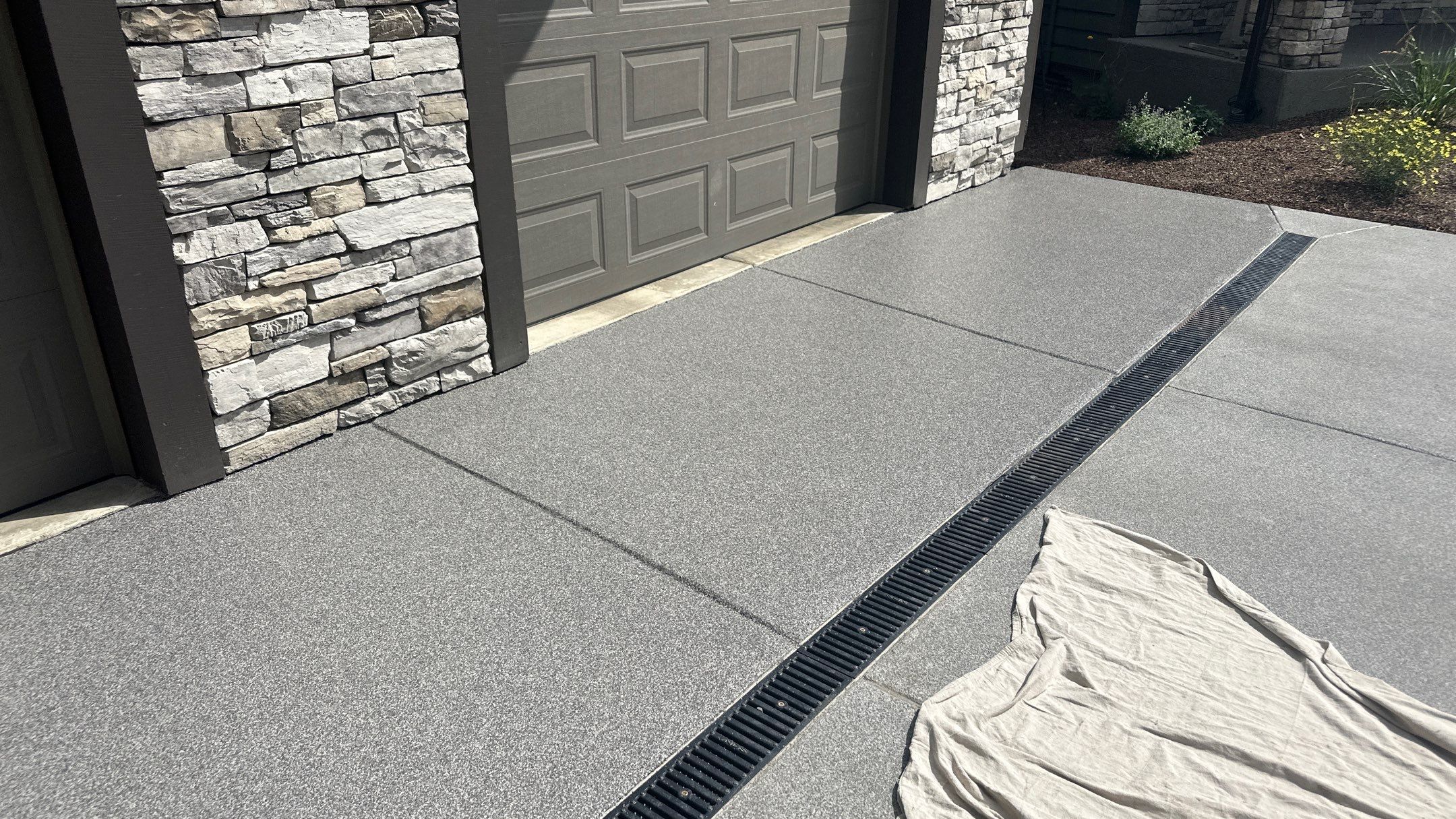 Garage Transformation using Greystone 1/8" by Croc Coatings, LLC