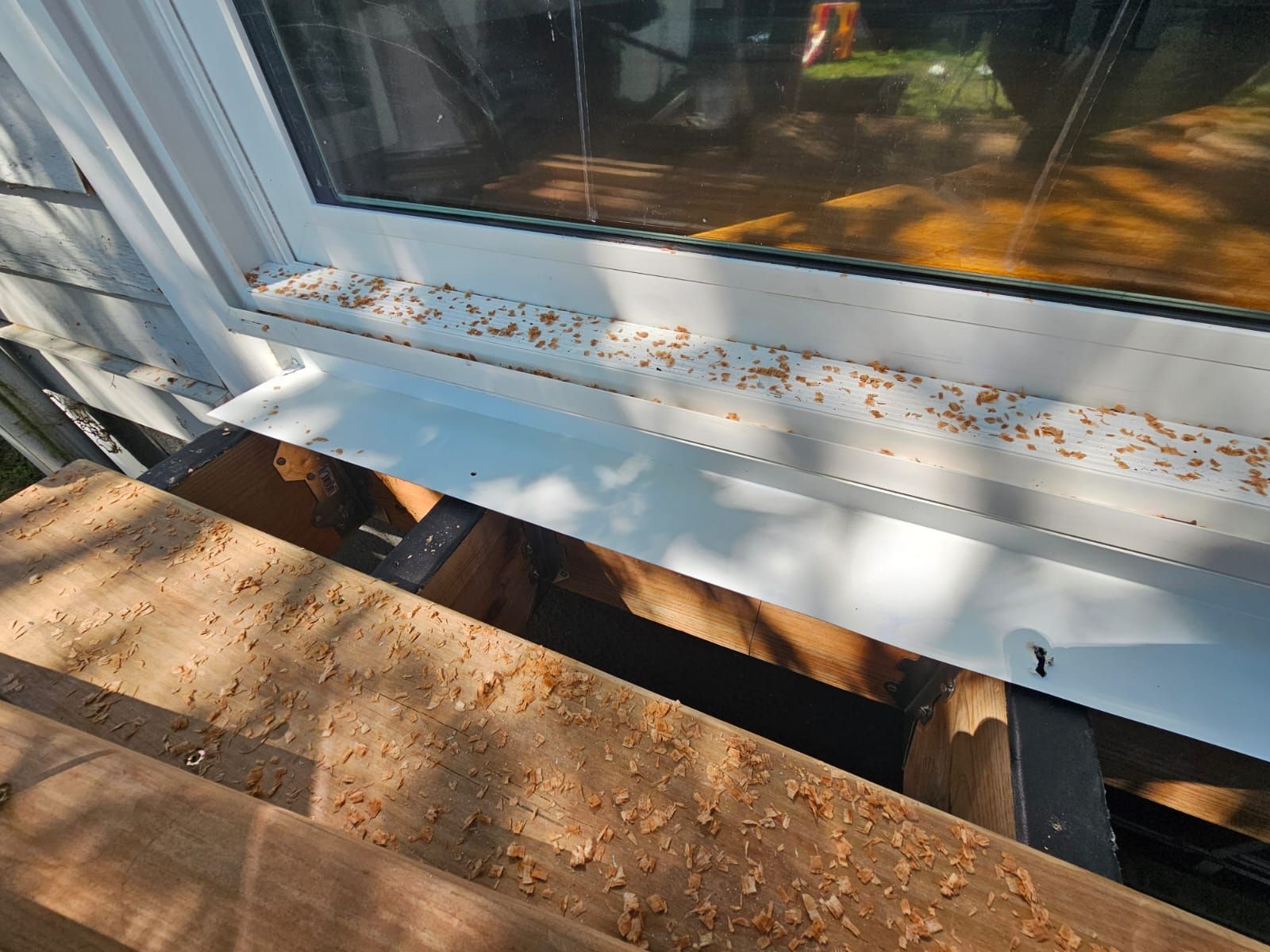 Patio Slider Door and Rear Deck  by Avalon Roofing and Exteriors