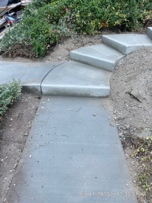 Front Driveway & Stairs Concrete Renovation | Kenmore 
