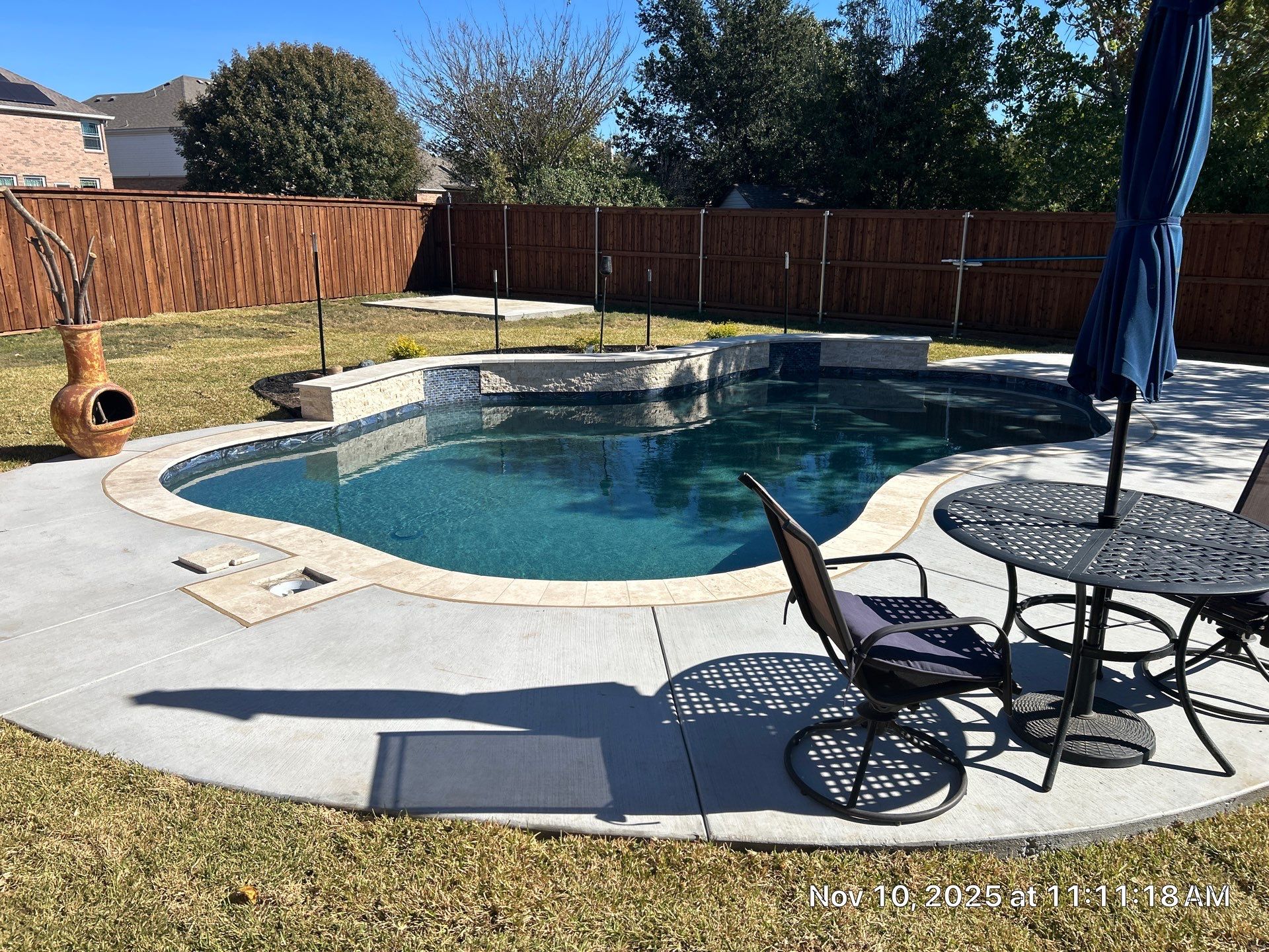 Freeform Pool Remodel with Covered Patio by Pinnacle Pools and Spas - DFW