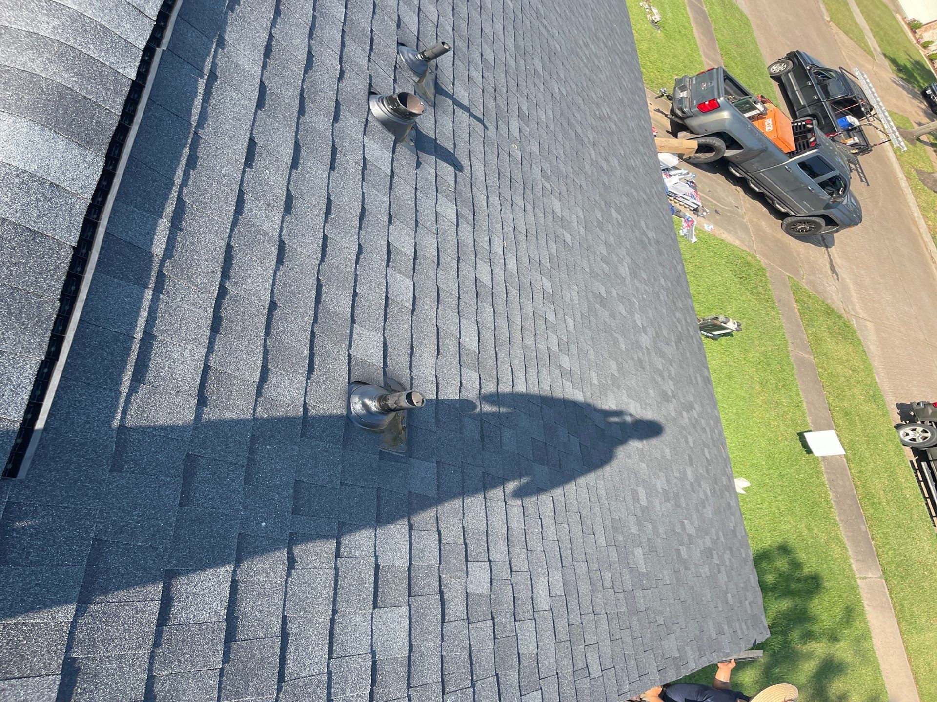 Residential Roofing Installation using Tamko Heritage® Series Rustic Black by CAP Roofing and Construction LLC