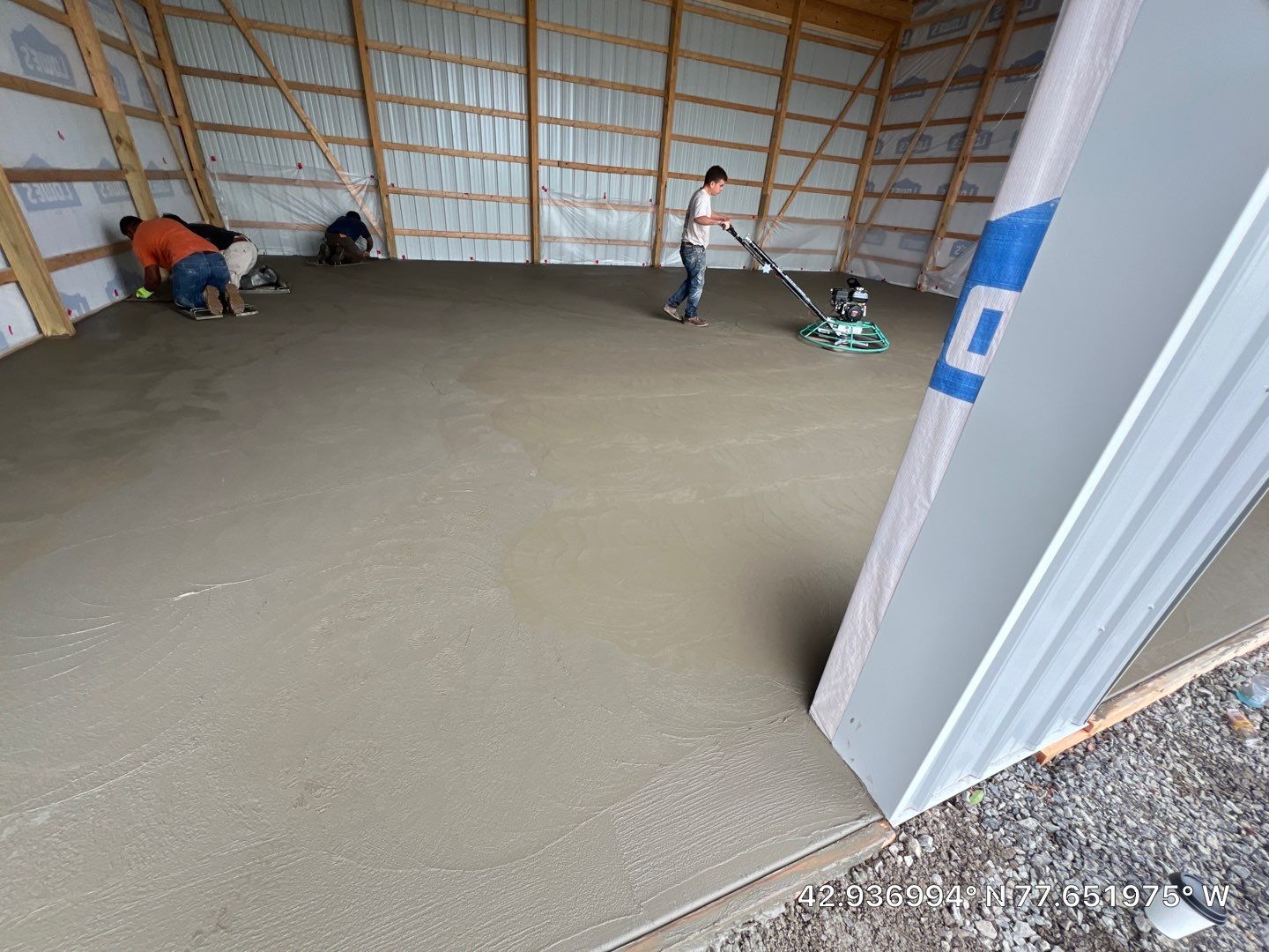 Pole barn floor  by NG Masonry & Construction LLC