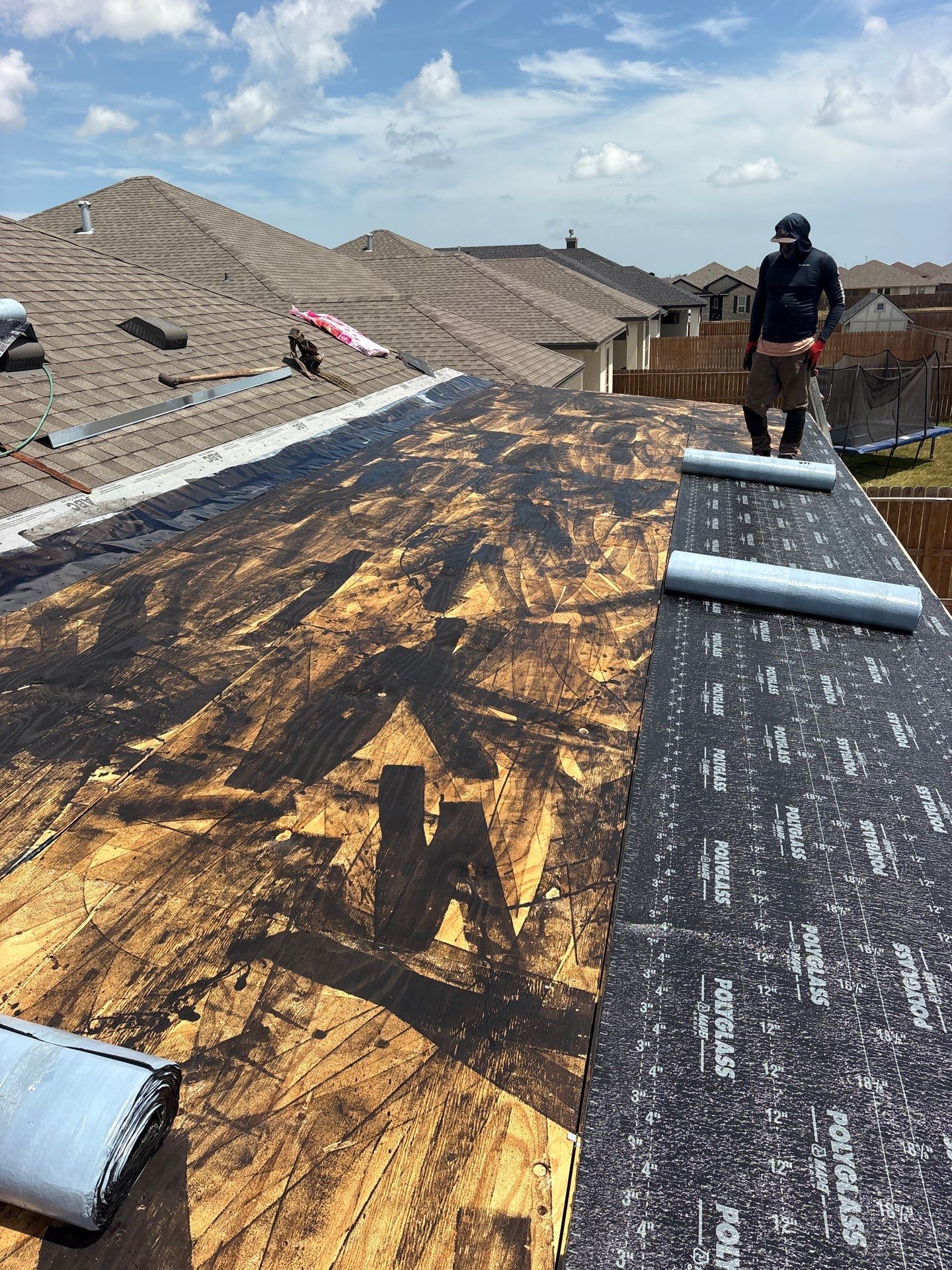 Patio Pool Cover by Bayfront Roofing and Construction