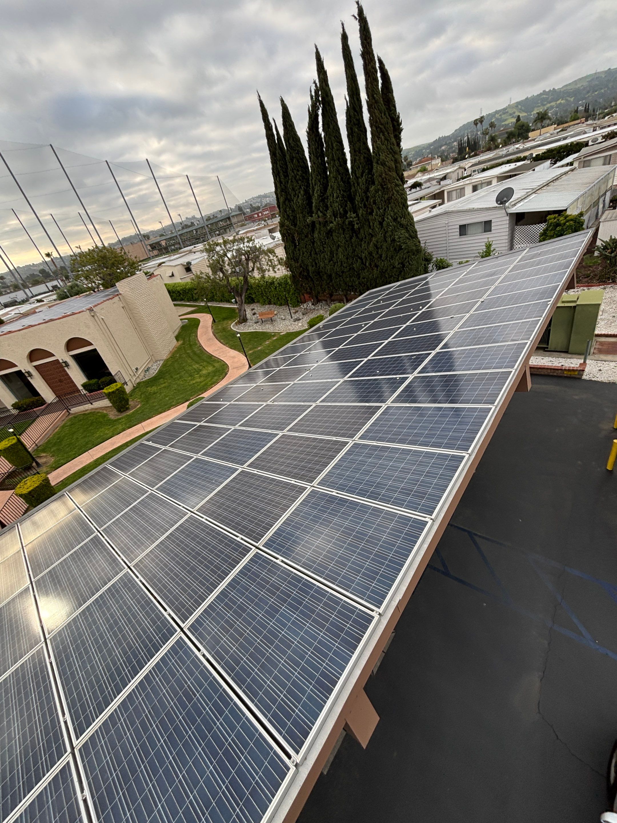 Commercial Solar Cleaning in Rowland Heights for Mobile Home Park by Palm Coast Solar Cleaning