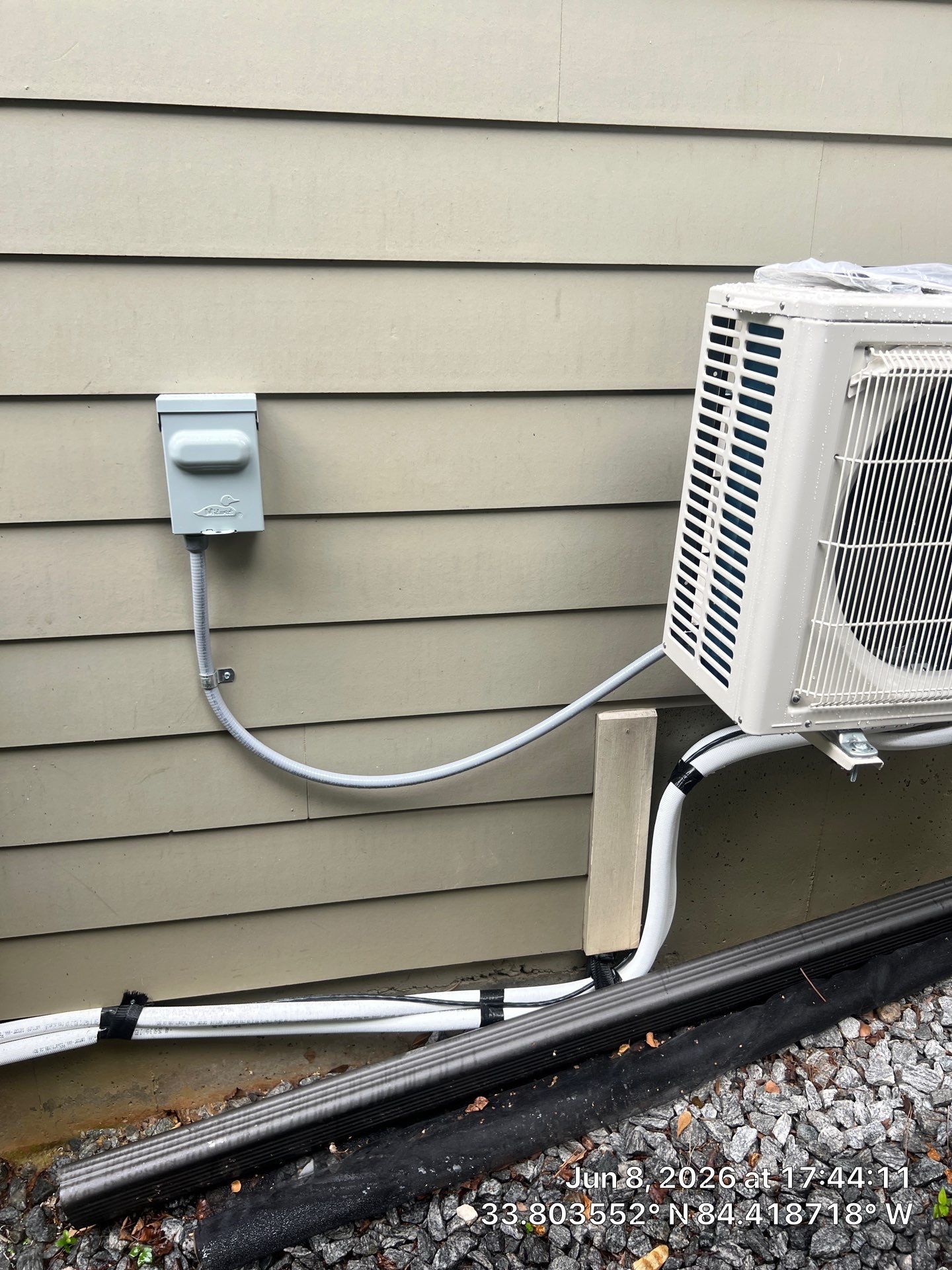 Custom Porch Construction and Mitsubishi Mini-Split Installation in Atlanta by Veasey Mechanical Services 