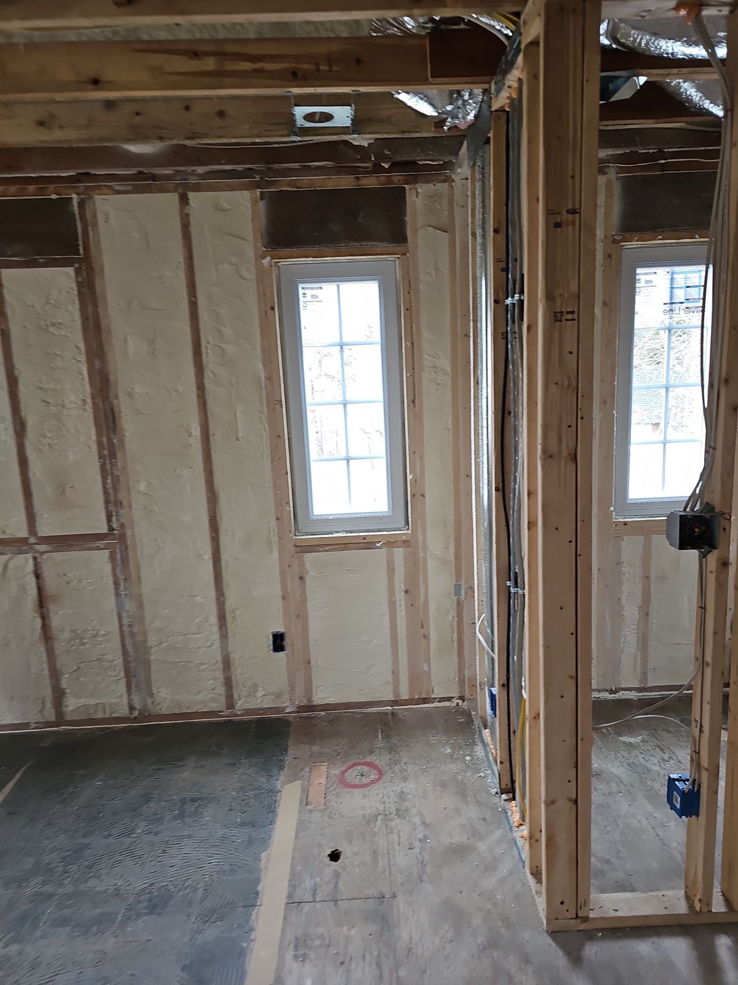 Basement Exterior Walls using Closed Cell Spray Foam by NYS Foam & Energy