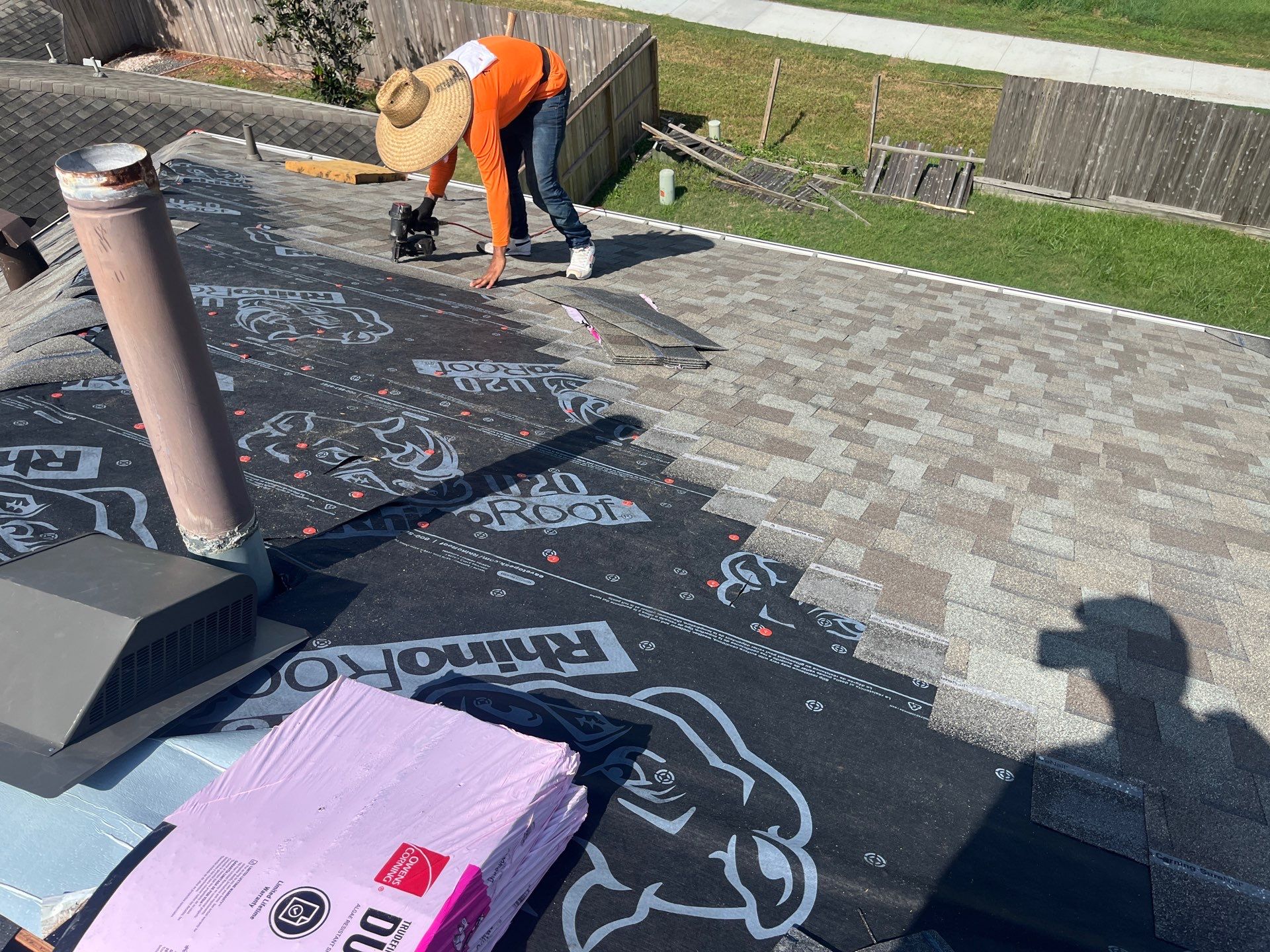 Residential Roofing Installation using Owen's Corning Duration (Lifetime) Shingles by Roof Repair Company