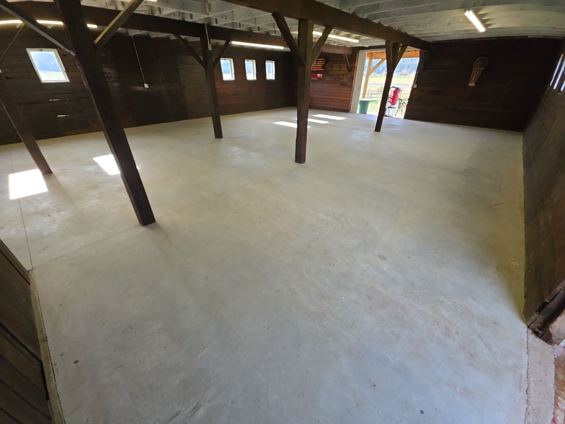 Santa Fe Hybrid Concrete Floor Coating for Bonners Ferry Barn by Croc Coatings, LLC