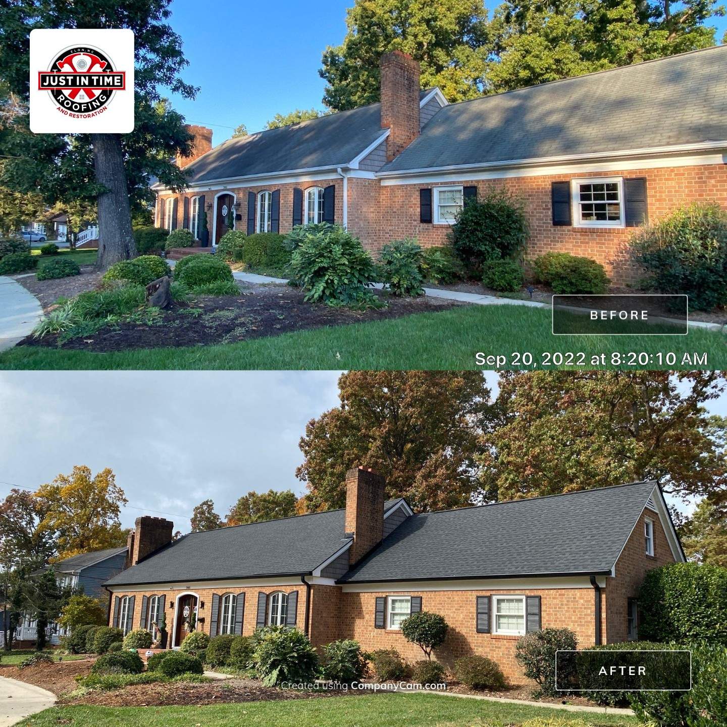 New Roof and 6 inch Gutters by Just In Time Roofing and Restoration