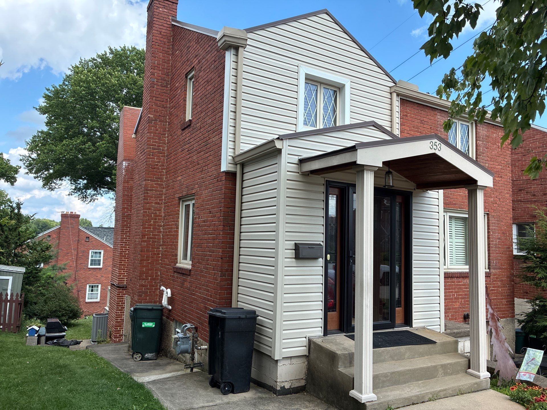 Full Vinyl Siding Renovation and Trim Installation in Mt Lebanon by Ideal Siding Pittsburgh