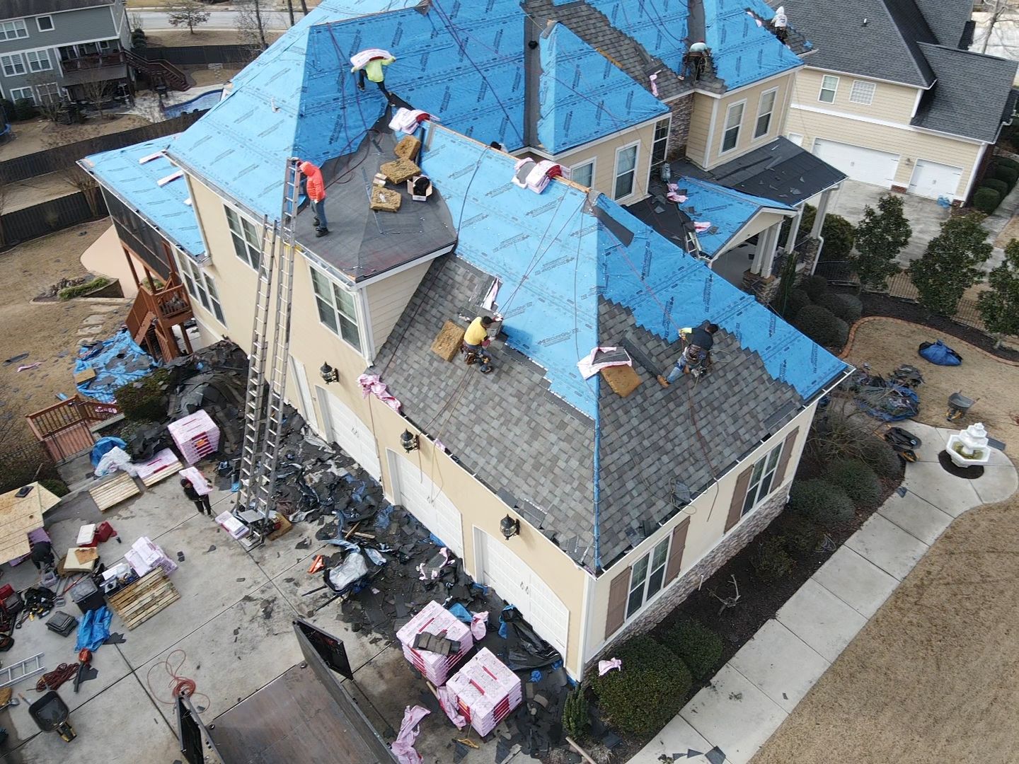 Residential Roofing Installation using Owens Corning by Inspector Roofing and Restoration