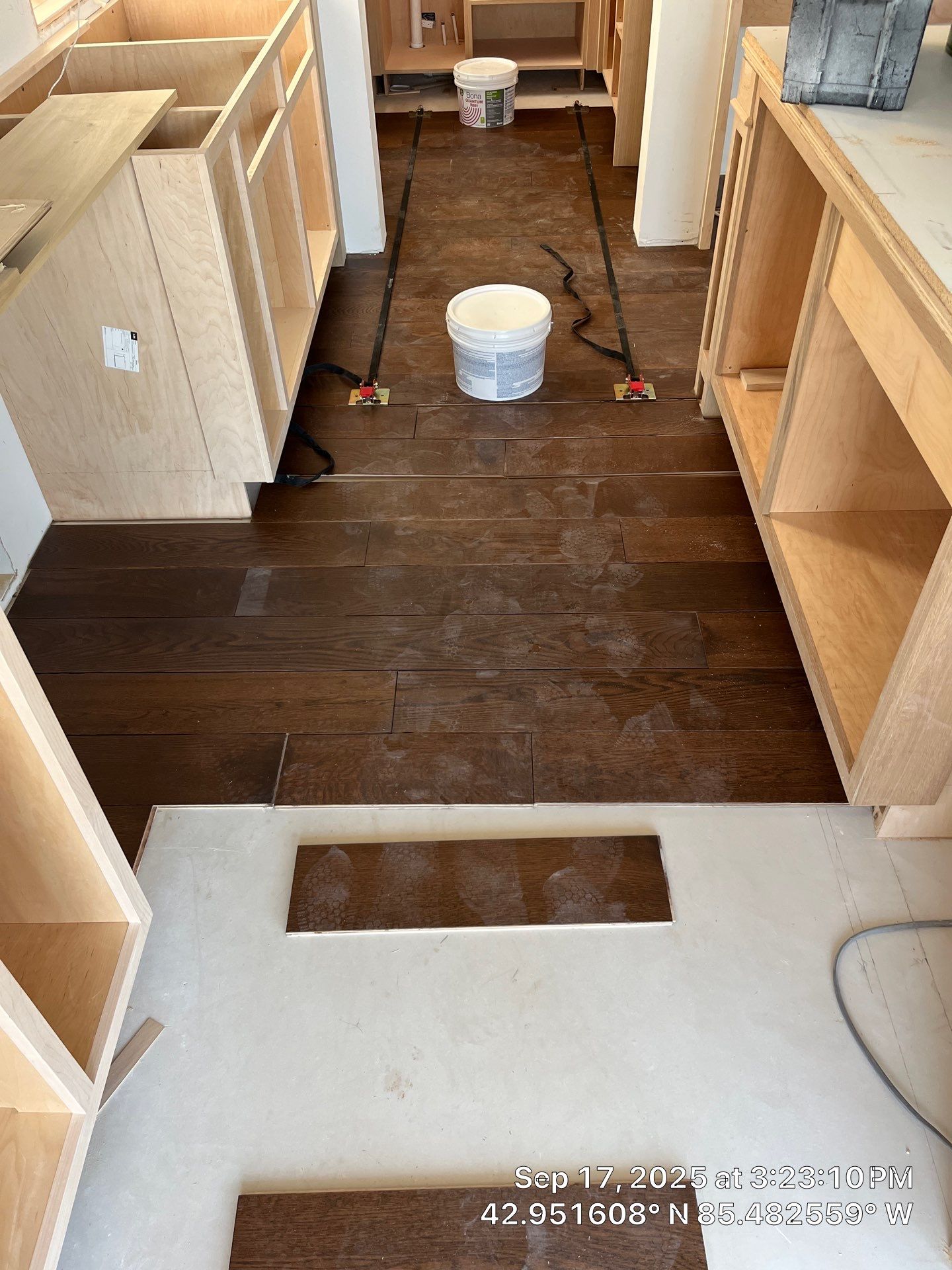 Stunning Ada Brownstone - Custom Staircase, Pattern Floor by RTBaldwin Hardwood Floors