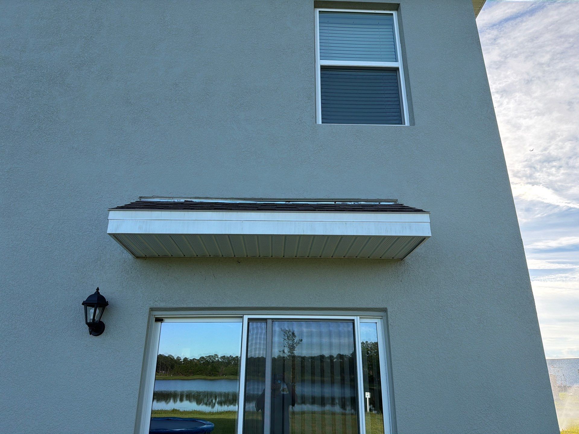 New concrete pad by Courtesy screening