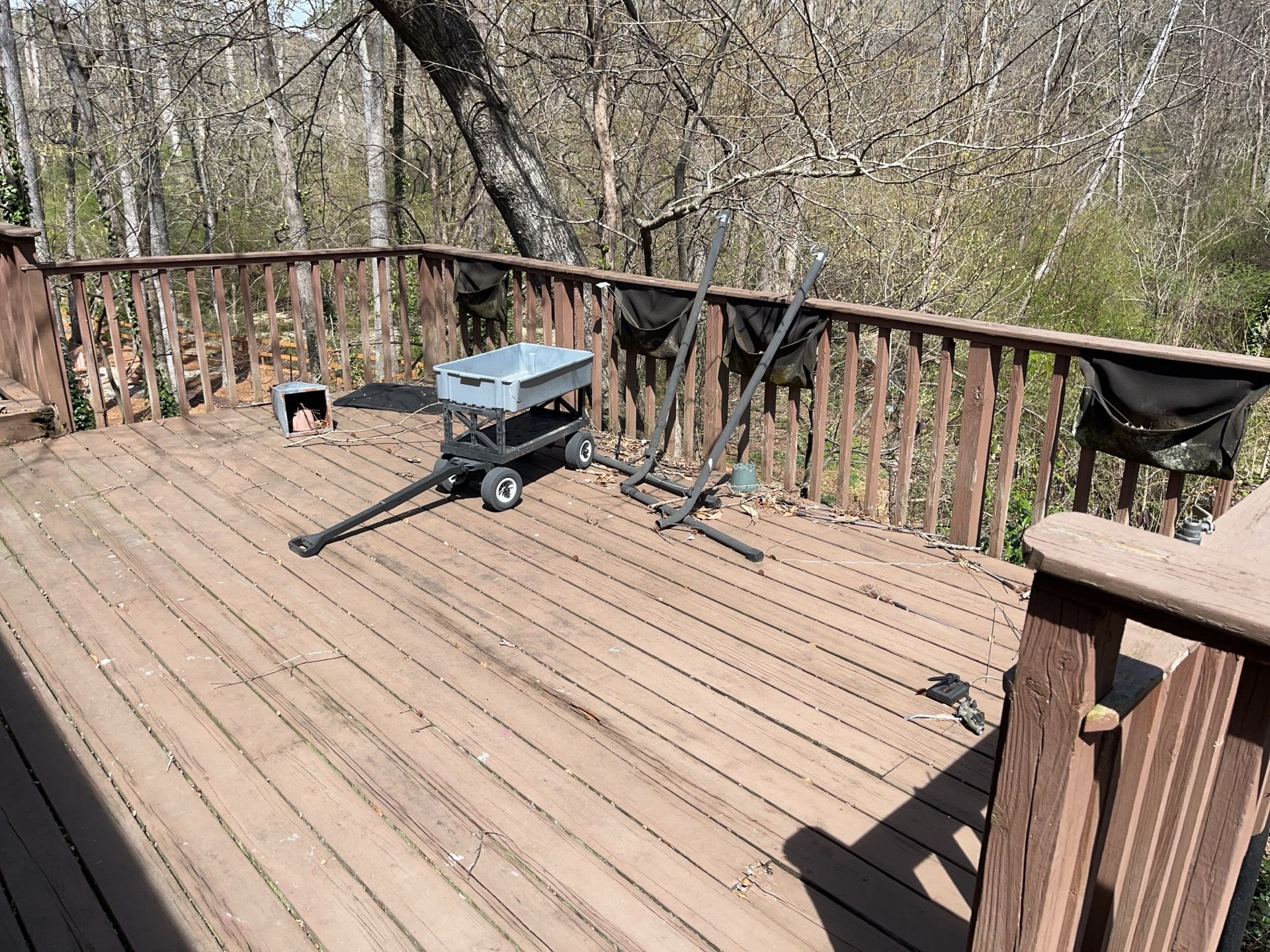 Atlanta, GA Front Porch Deck Rebuild using Timbertech and Pressure Treated Pine by Nelson Exteriors 