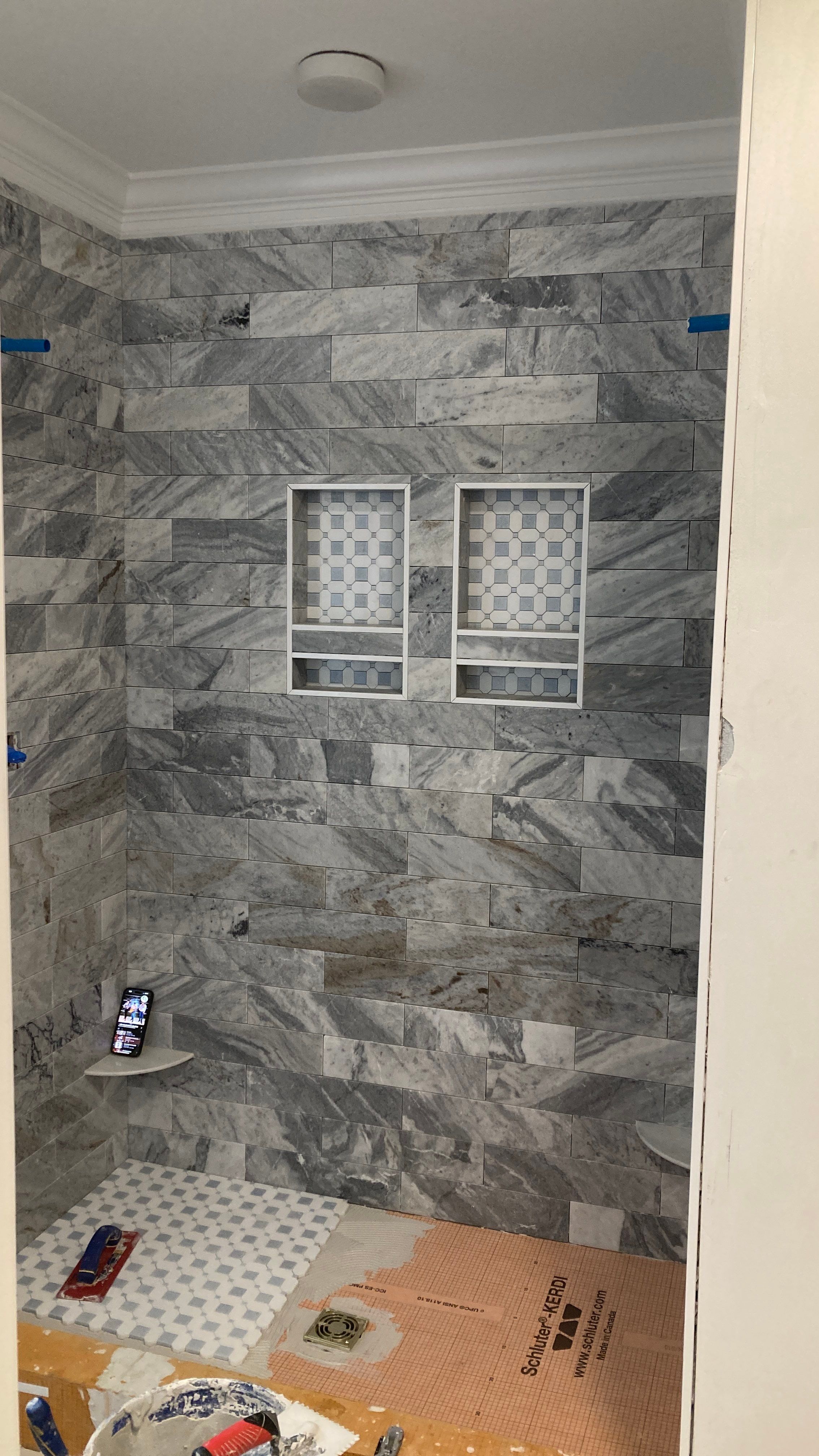 Updated Tile Shower by Footprints Floors of Nashville