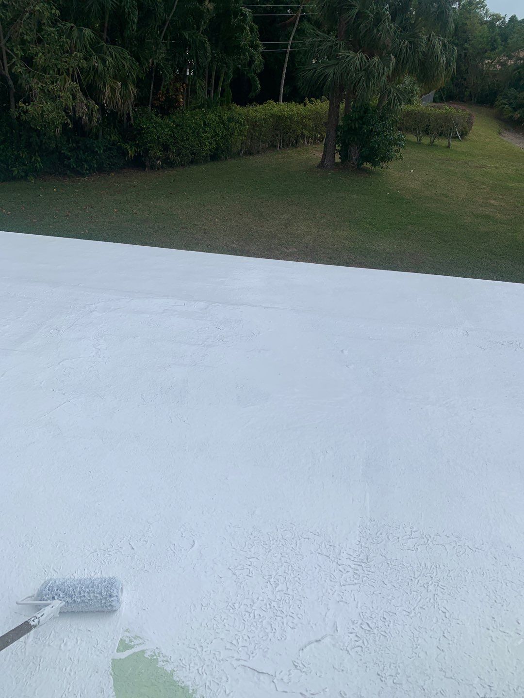 100% Silicone Roof Coating Repair using Tropical #924 Silicone Roof Coating by Morton Roofing, Inc.