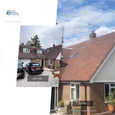 Roof Clean - Biocide Treatment using Honda 15lpm Low Pressure Washing Machine
