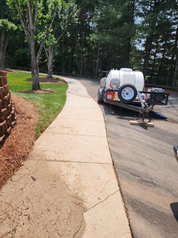 concrete Clean using cleaner by G&H Home Tech Pros LLC