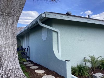 Downspout Installation using 3X4 Elbow Downspout in Cape Coral FL