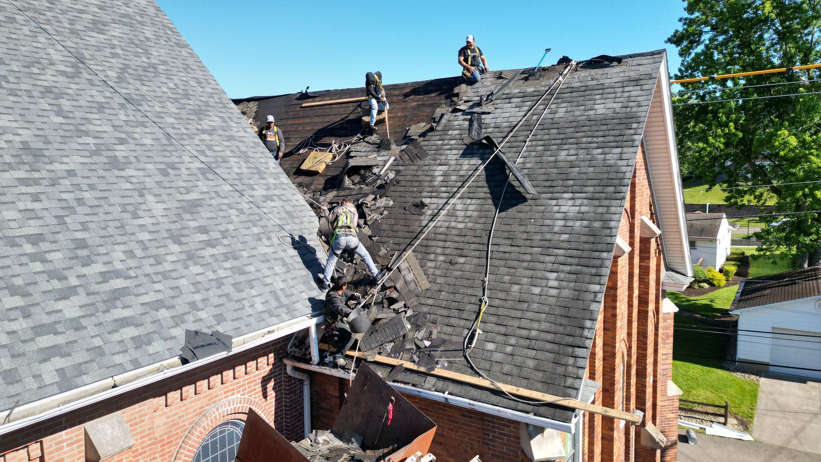 Commercial Roofing Installation using Duration Series Shingles - Estate Gray by RoofX 