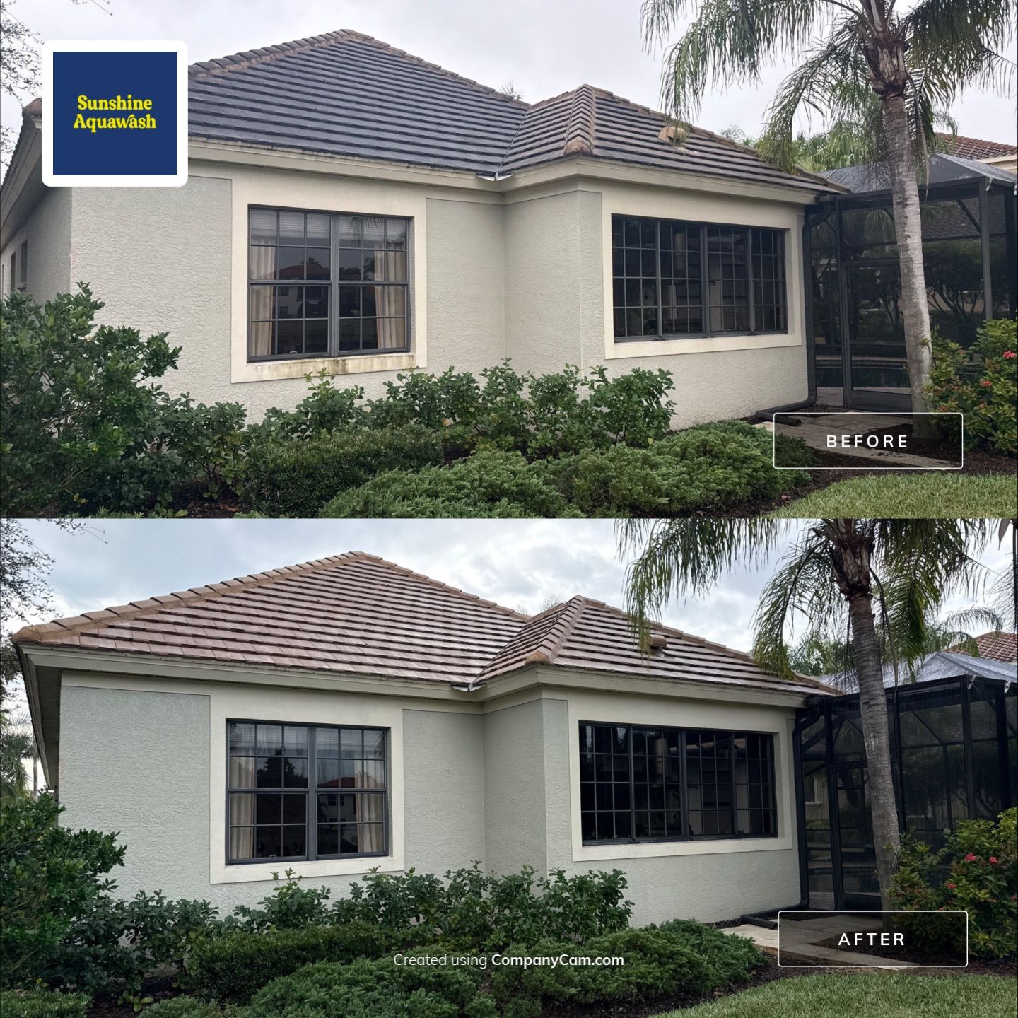 Tile Roof, Gutter & Pool Cage Cleaning – Lakewood Ranch Country Club, Lakewood Ranch, FL by Sunshine AquaWash