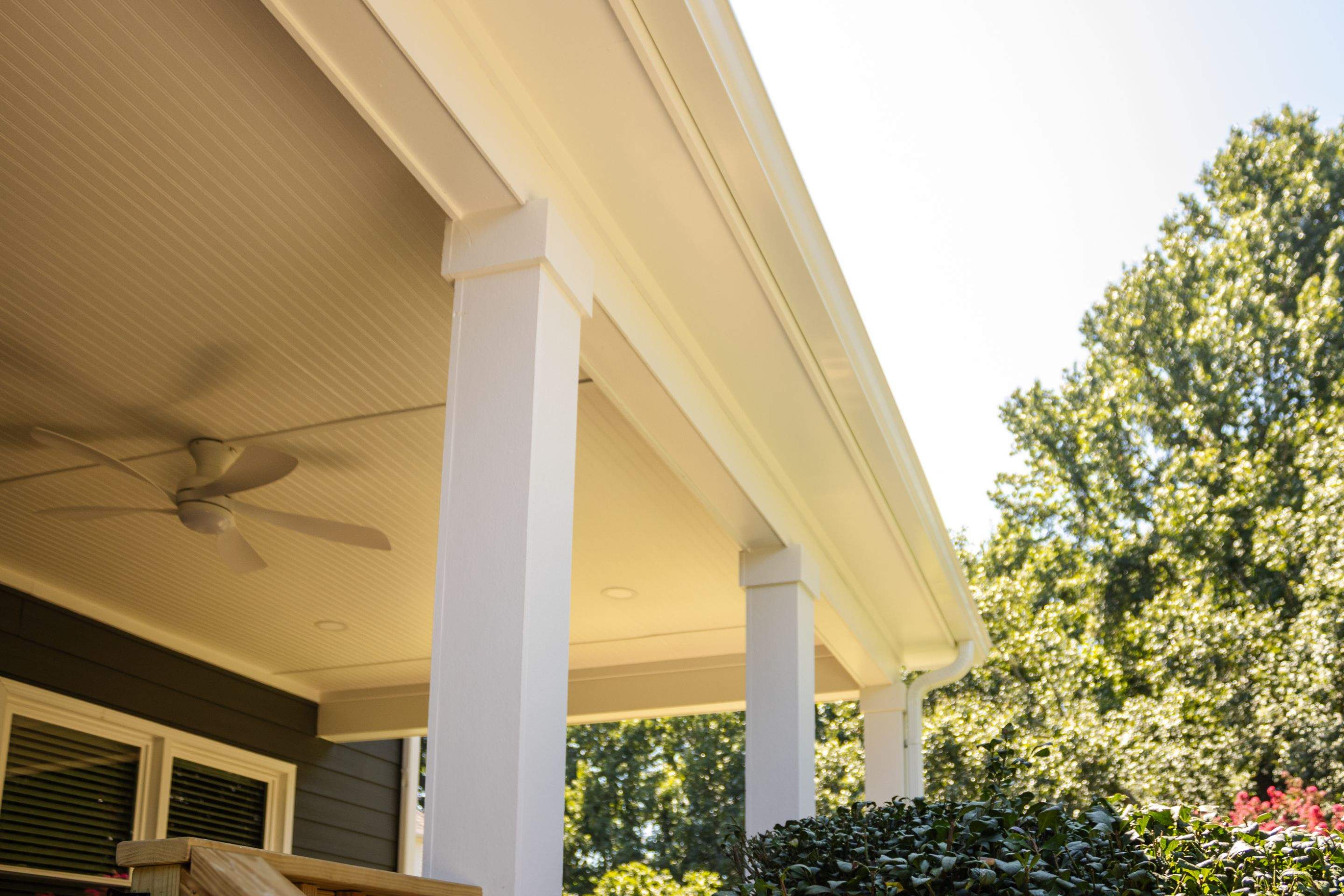 Roswell, GA Wood Deck and Covered Porch Build  by Nelson Exteriors 