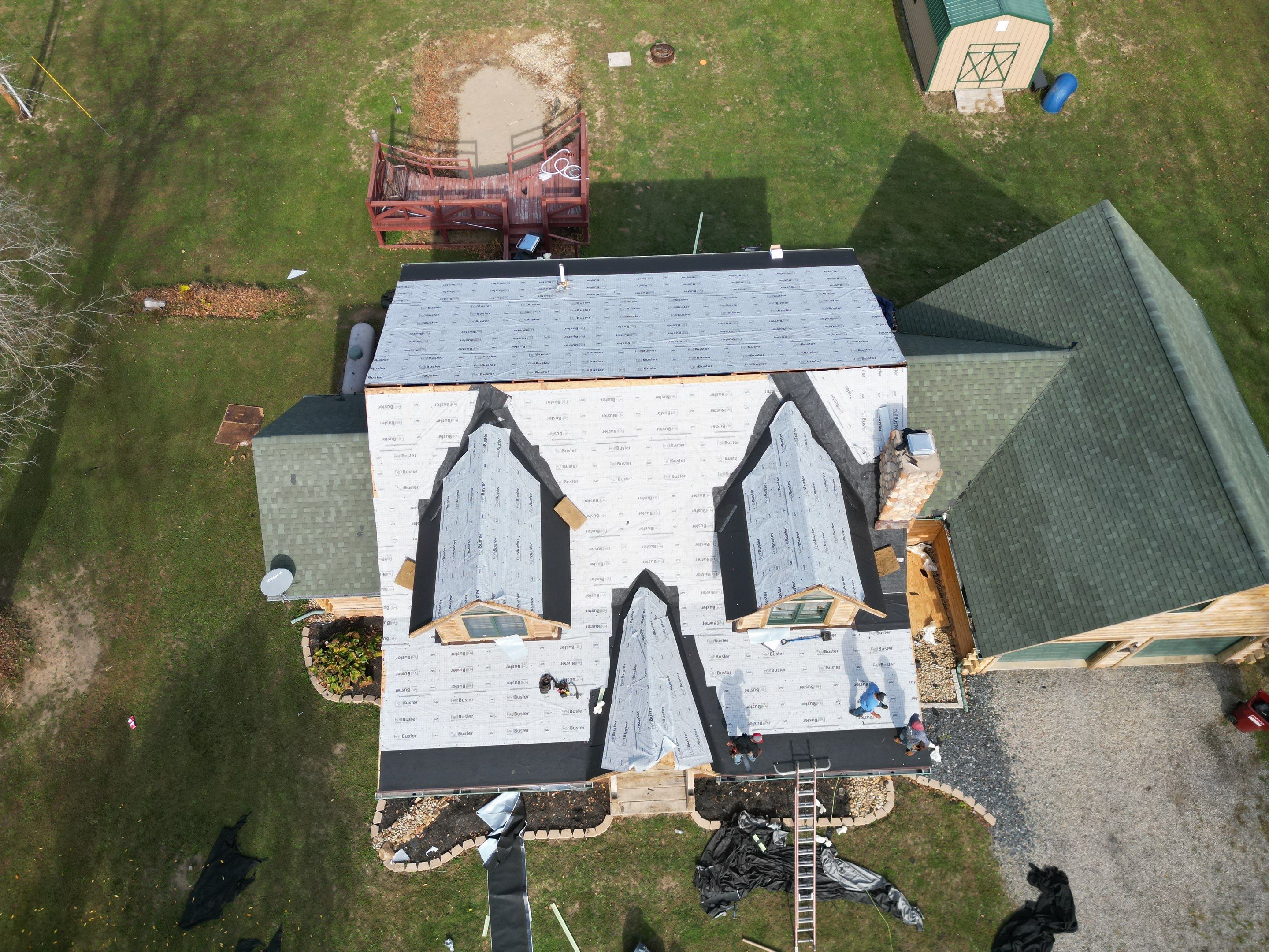 Residential Roofing Installation using Timberline HDZ Shingles - Williamsburg Slate by RoofX 