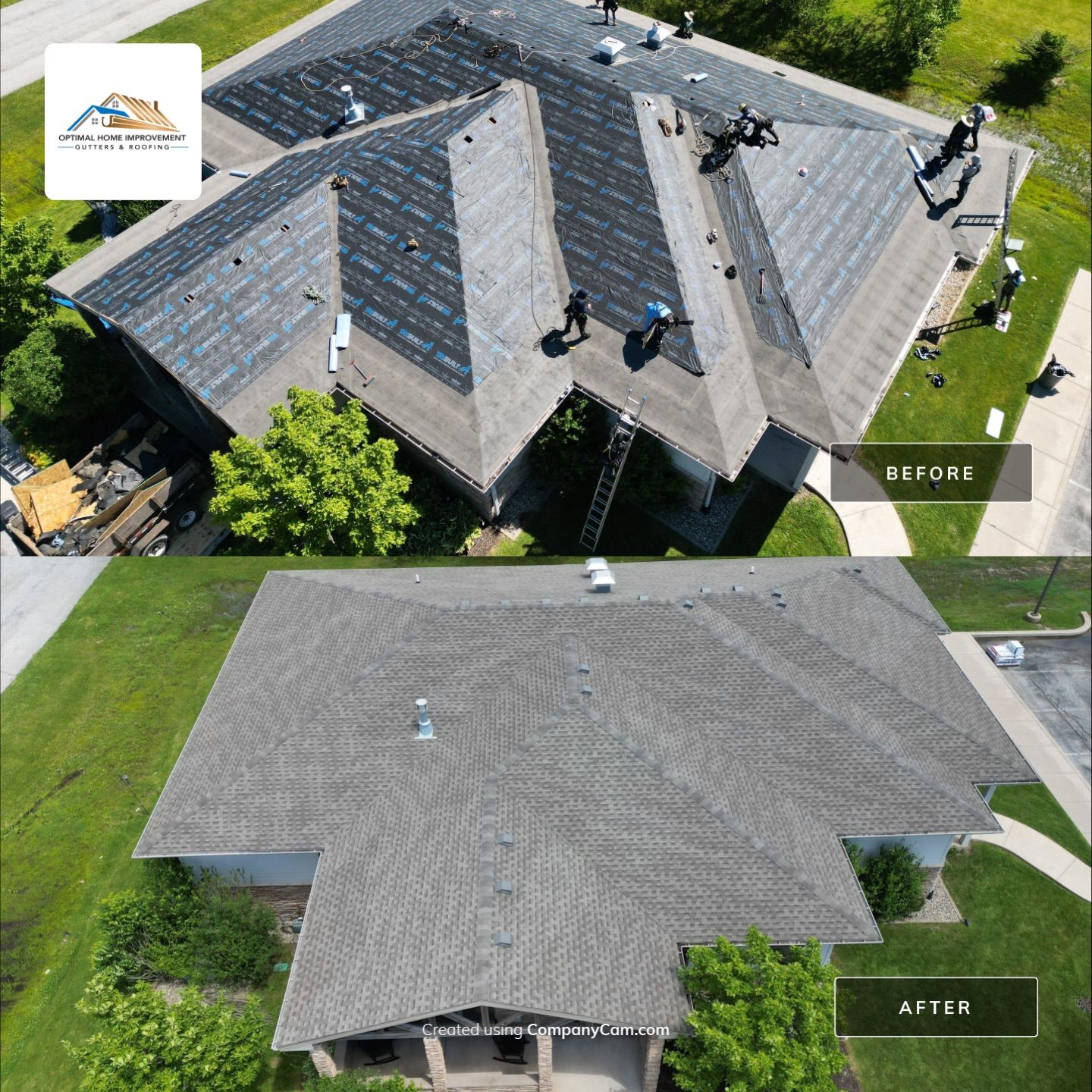Business roofing with GAF by Optimal Home Improvement 