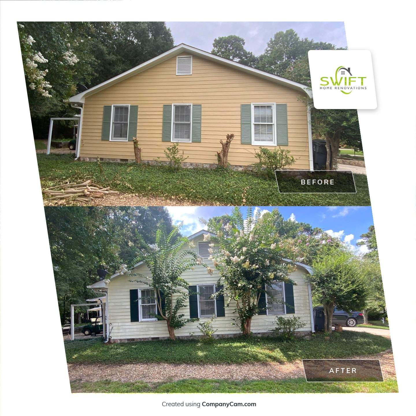 Full Exterior House Painting and Siding Repair in Acworth by Swift Home Renovations