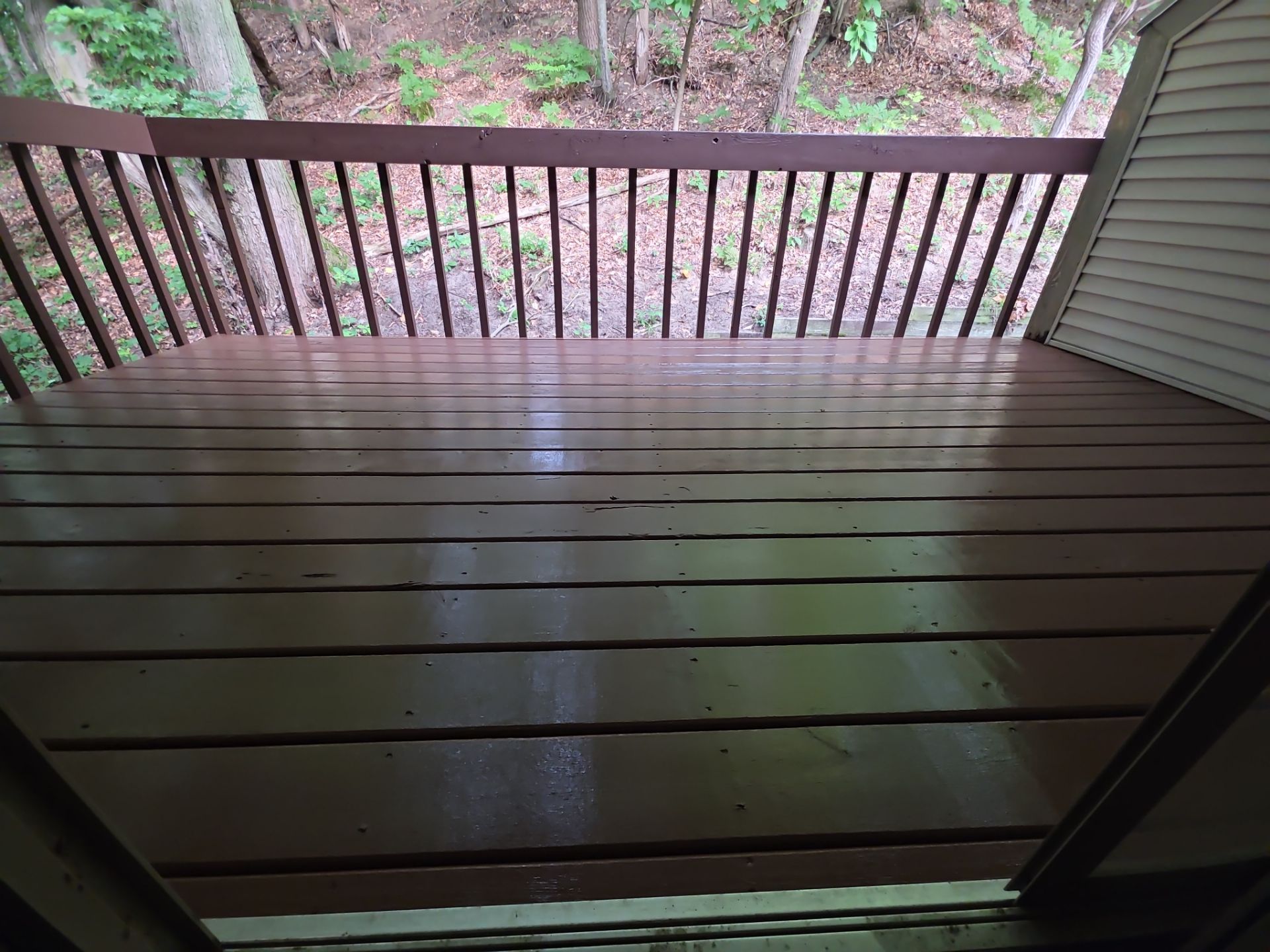 Elevated Wood Deck Restoration and Staining in Spring Lake by Gordon Painting