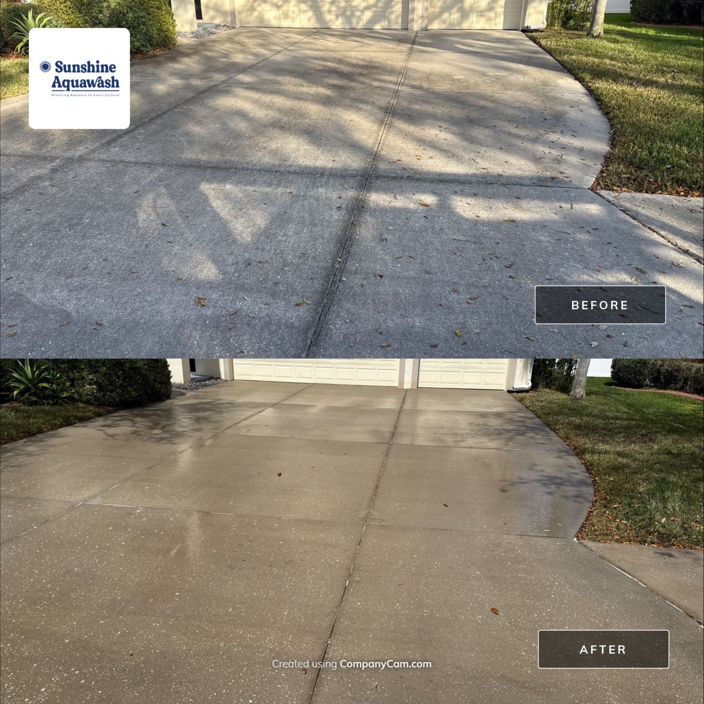Barrington Ridge 2-Story House & Driveway Cleaning – Before & After Transformation! by Sunshine AquaWash