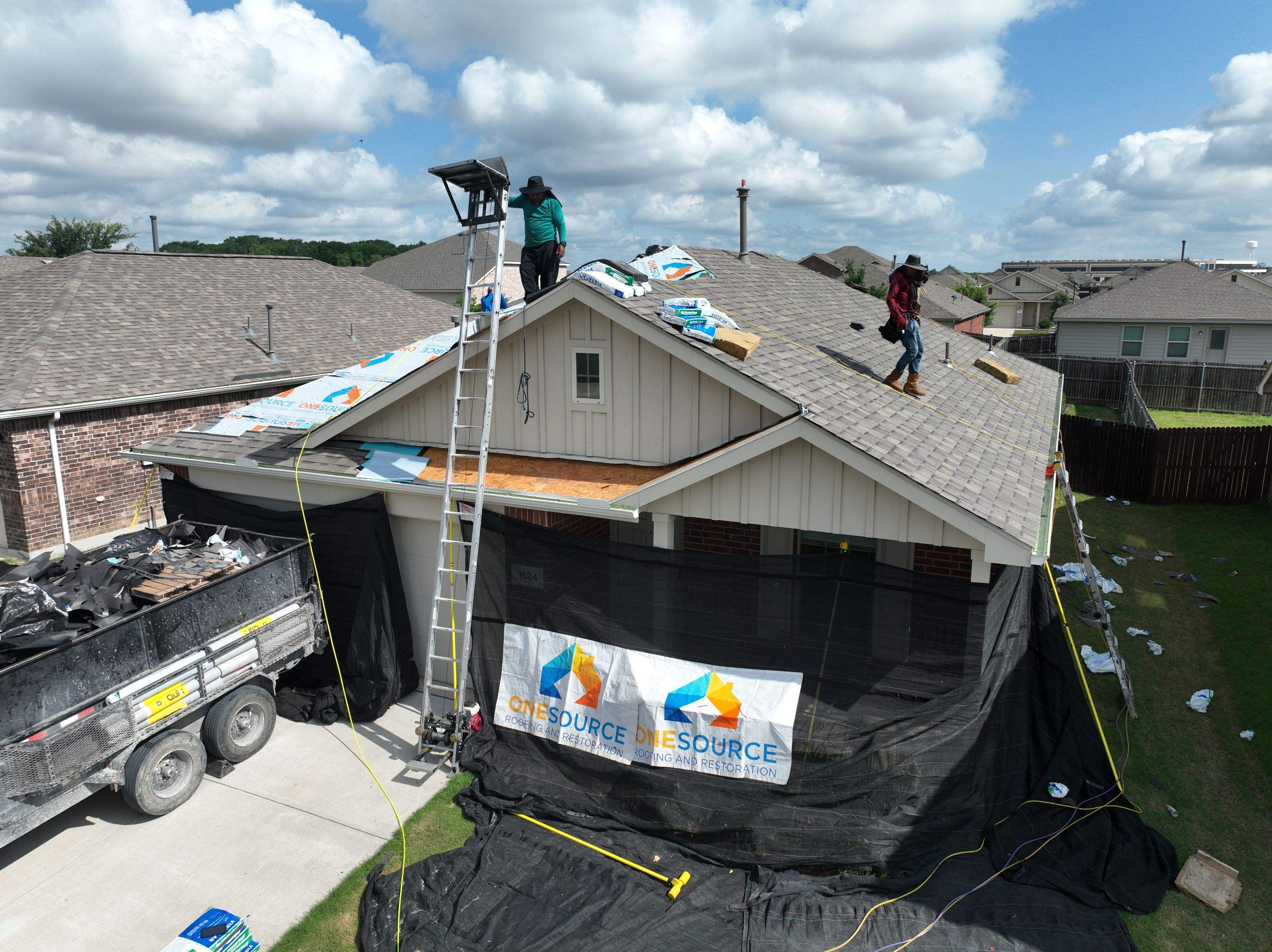 Residential Roofing Installation using Malarkey Vista Weathered Wood Plus by OneSource Roofing and Restoration