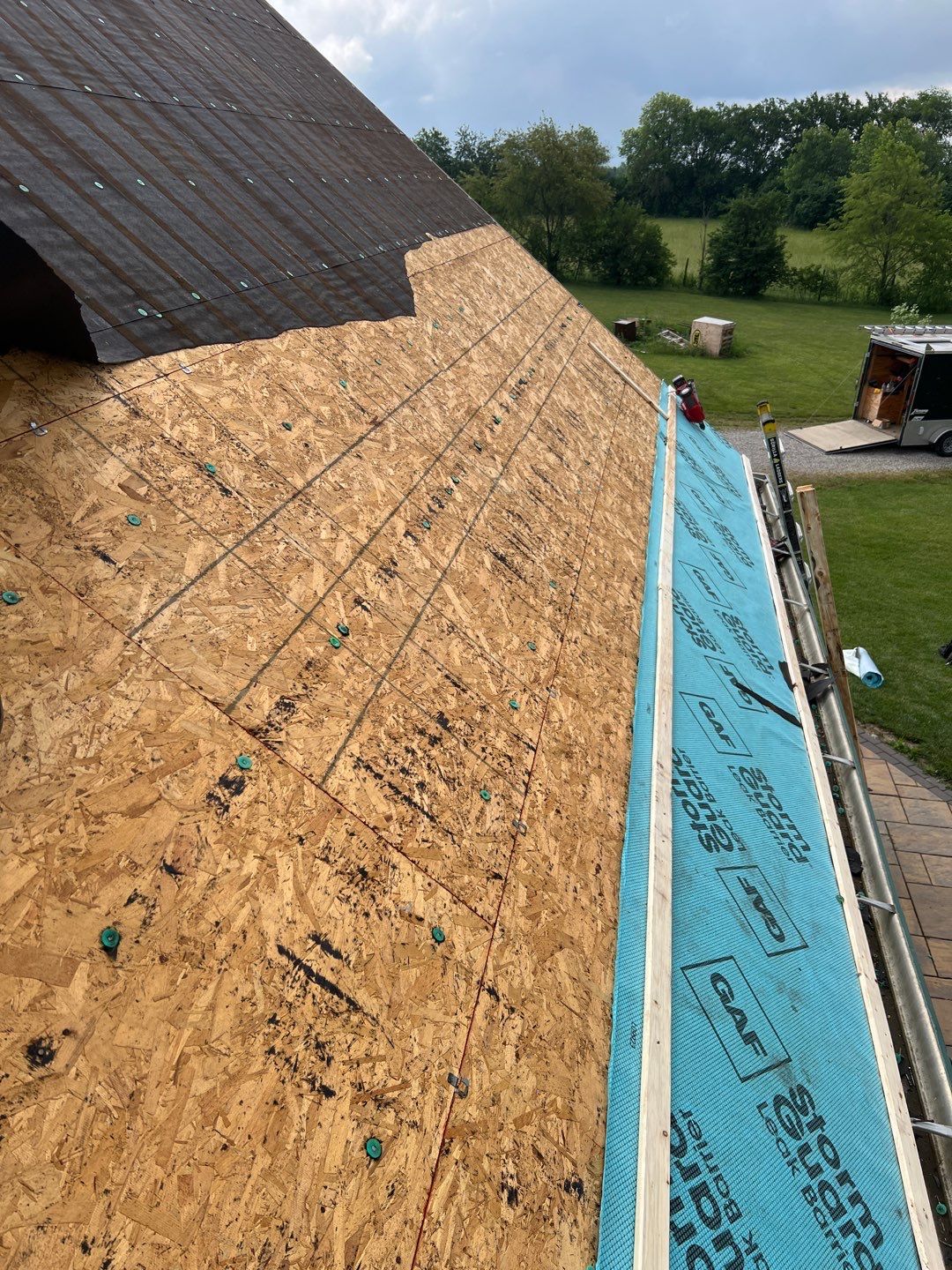 Residential Roofing Installation using Performance Panel Metal - Frost Black by RoofX 